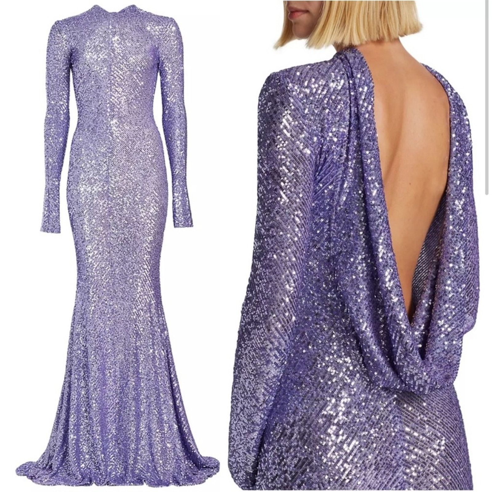 Naeem Khan NAEEM KHAN Sequin Gown size 6 US Retail 8000$ Authentic Size M / US 6-8 / IT 42-44 - 6 Thumbnail