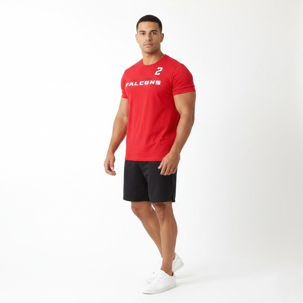 Reebok Reebok Men XL T- Shirt Red Cotton Atlanta Falcons 3714 Size US XL / EU 56 / 4 - 1 Thumbnail