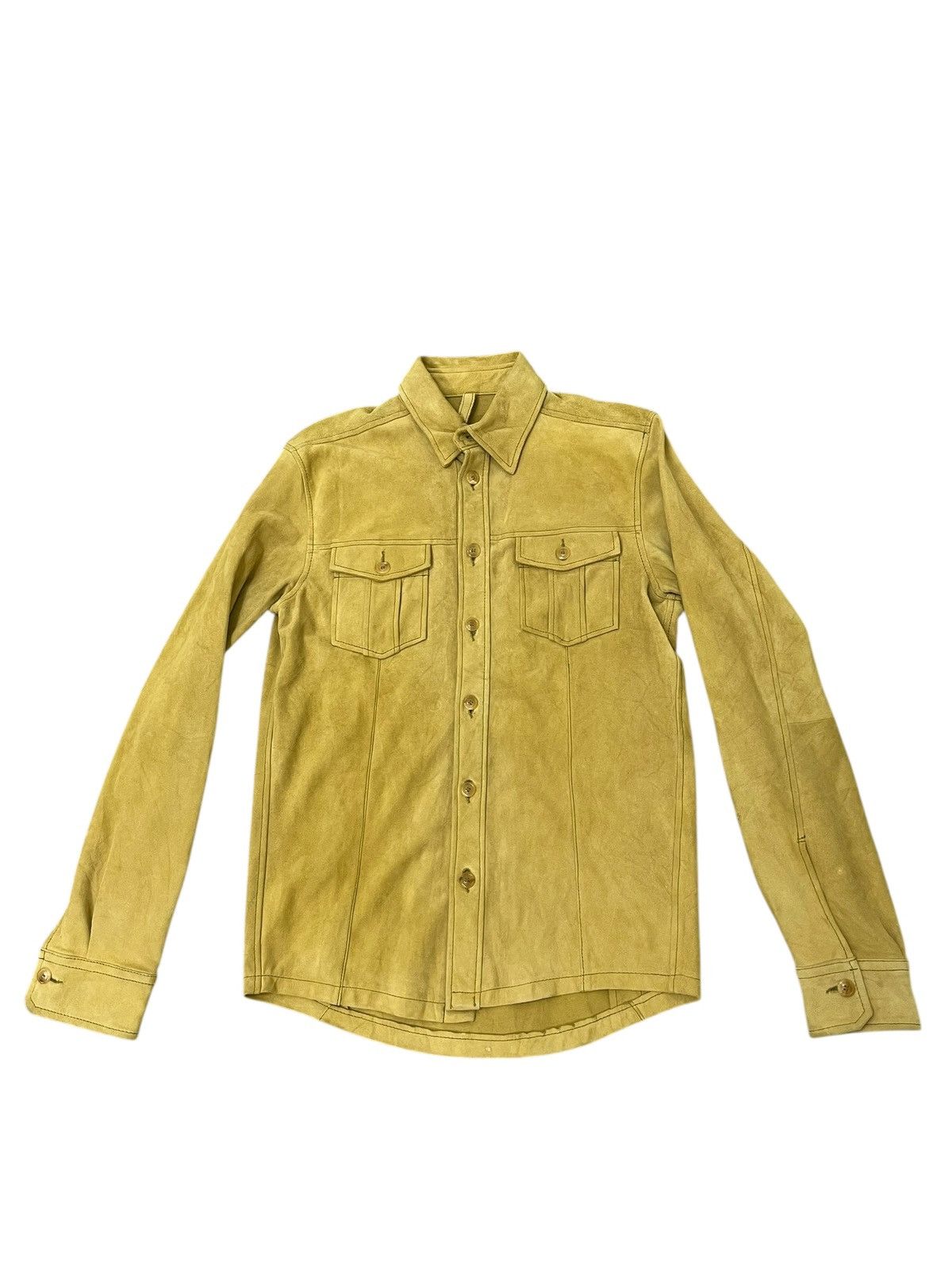 Leather Suede Adam et Rope Japan Goatskin Shirt 7🟩1