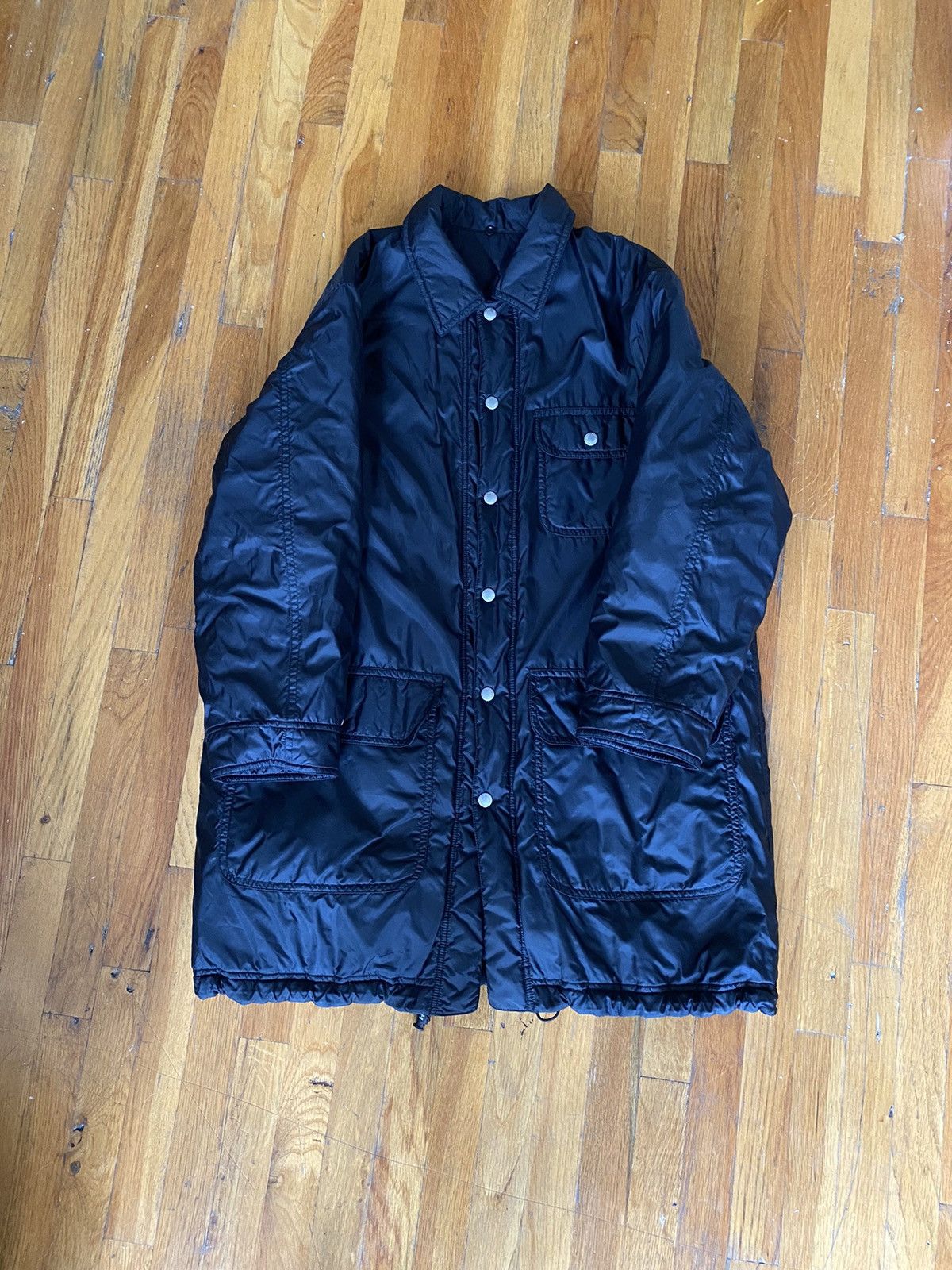 image of Hai Sporting Gear /issey Miyake Reversible Quilted Parka in Black, Men's (Size XL)