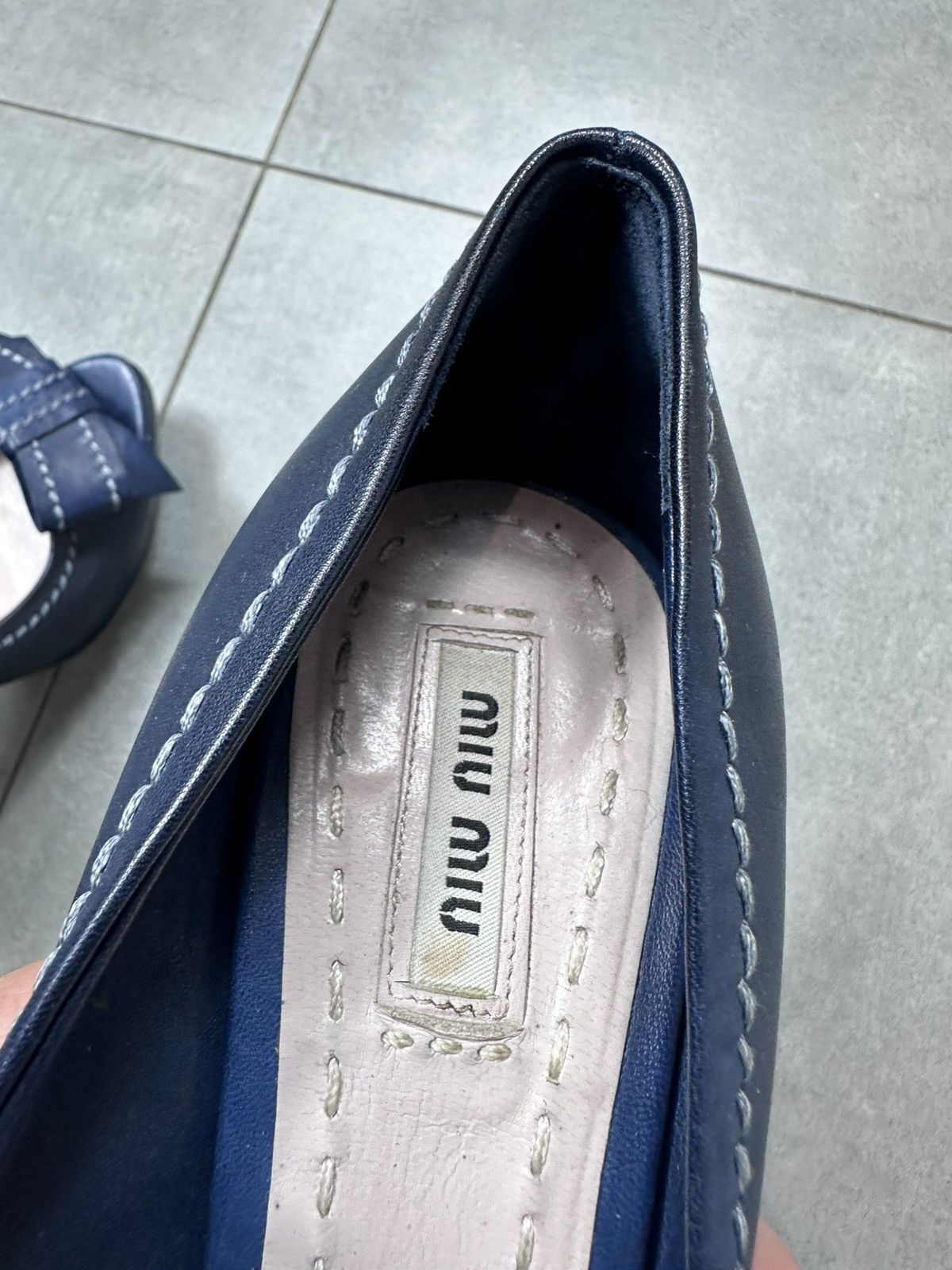 Miu Miu Vintage Miu Miu PeepToe Heels perforated cocard dot holes Size US 7.5 / IT 37.5 - 10 Thumbnail
