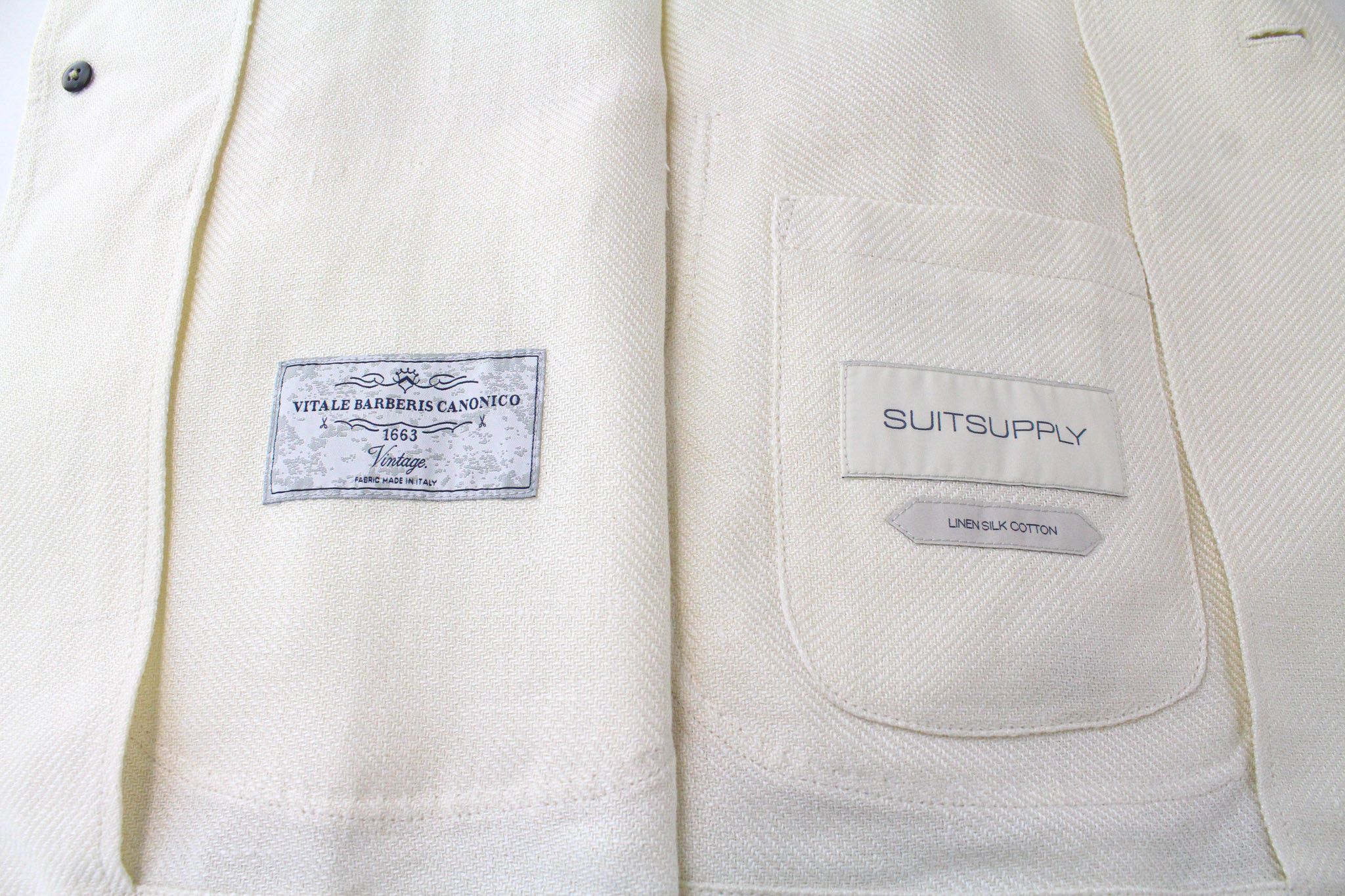 Suitsupply GREENWICH UK36R Off-White Linen Silk Cotton 72051 Size 36R - 5 Thumbnail
