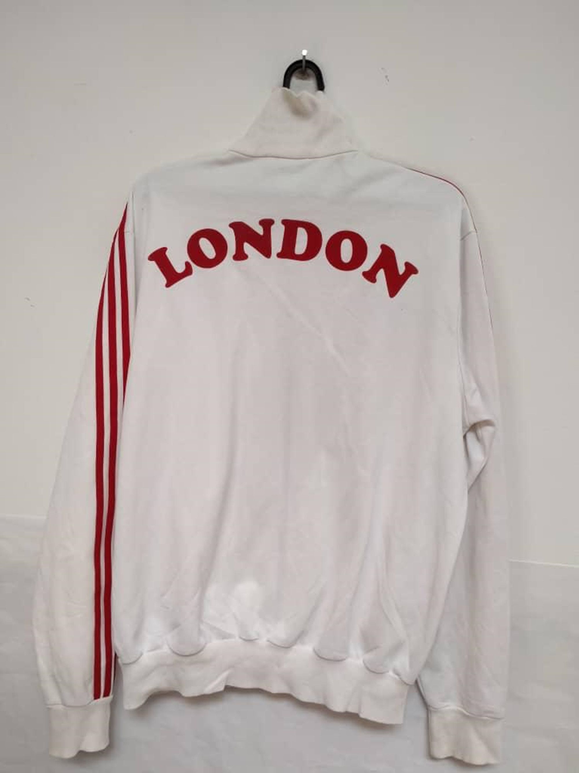 Adidas Vintage Adidas i love London White Jacket Size US L / EU 52-54 / 3 - 1 Thumbnail
