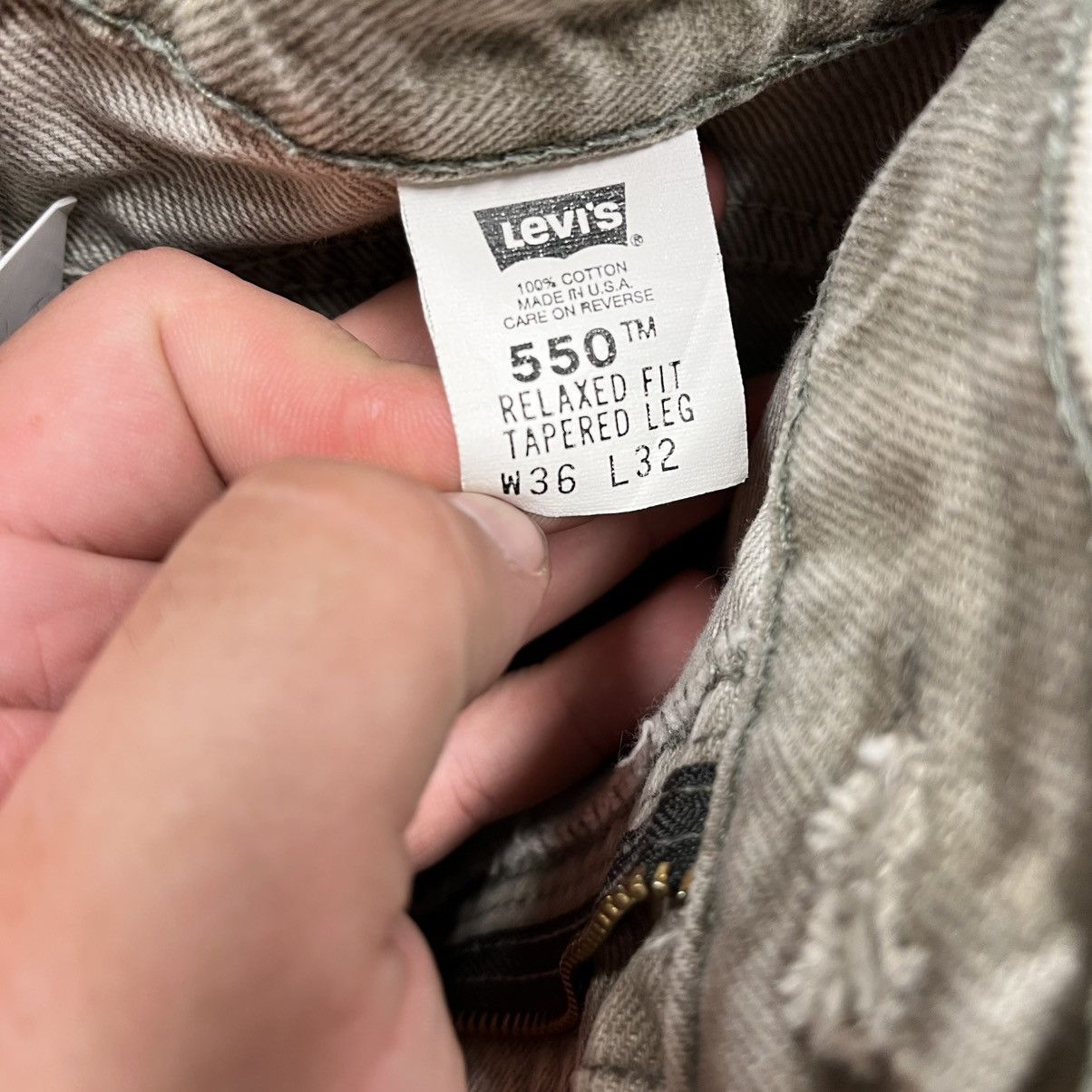 Levi's × Vintage Vintage 90s Levis Gray-Taupe Denim USA Made Distressed Size US 36 / EU 52 - 4 Thumbnail