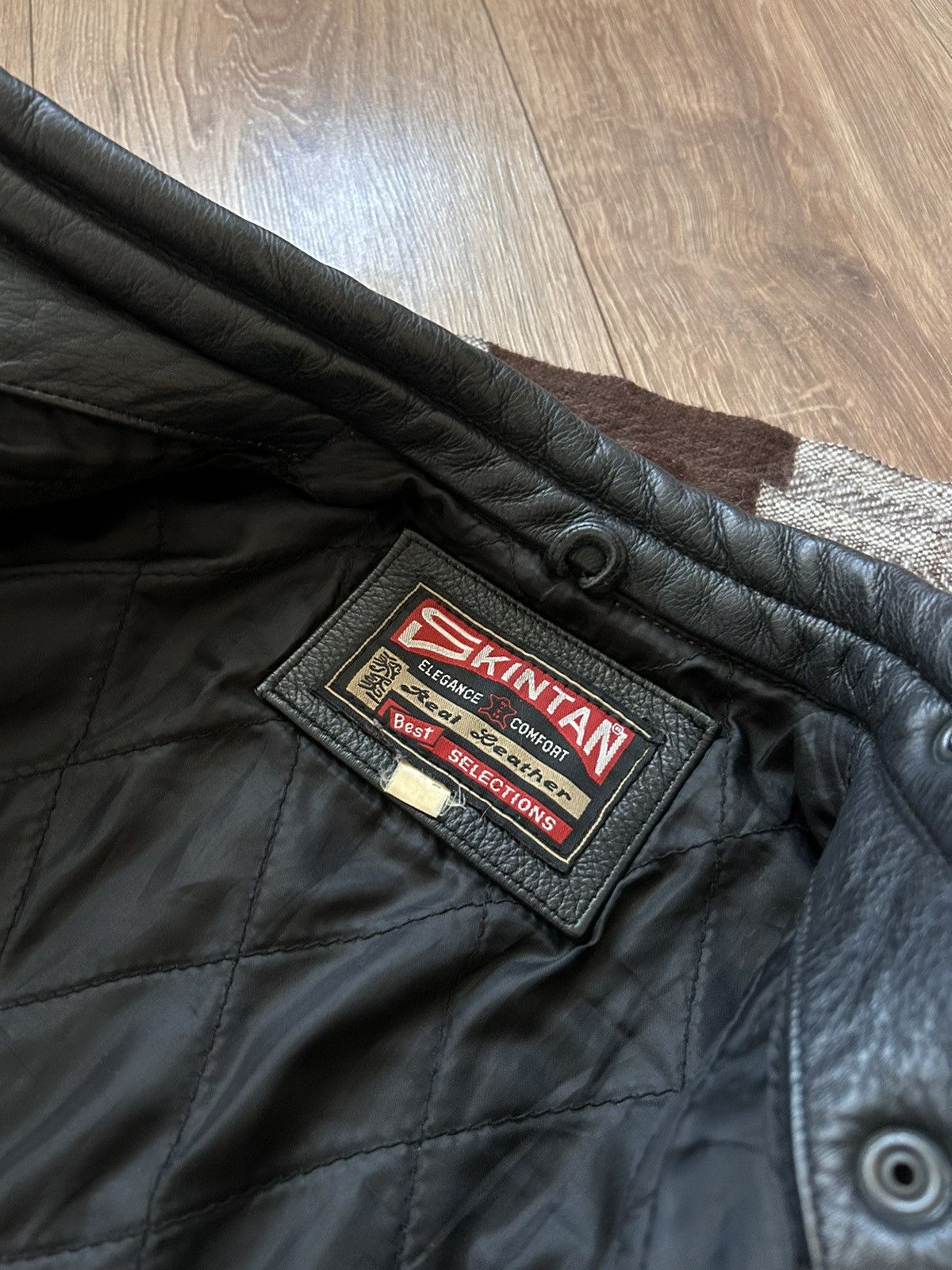 Genuine Leather × Vintage Vintage Skintan Genuine Leather jacket mens Biker y2k Size US S / EU 44-46 / 1 - 4 Thumbnail