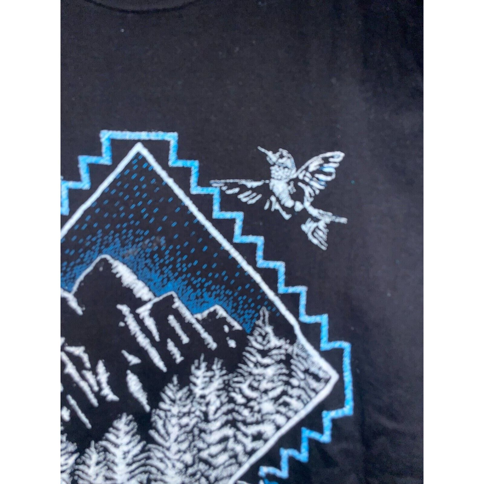 Jerzees Vintage Test Print Shirt Padre Island Mountain Black M Tee Size US M / EU 48-50 / 2 - 4 Thumbnail