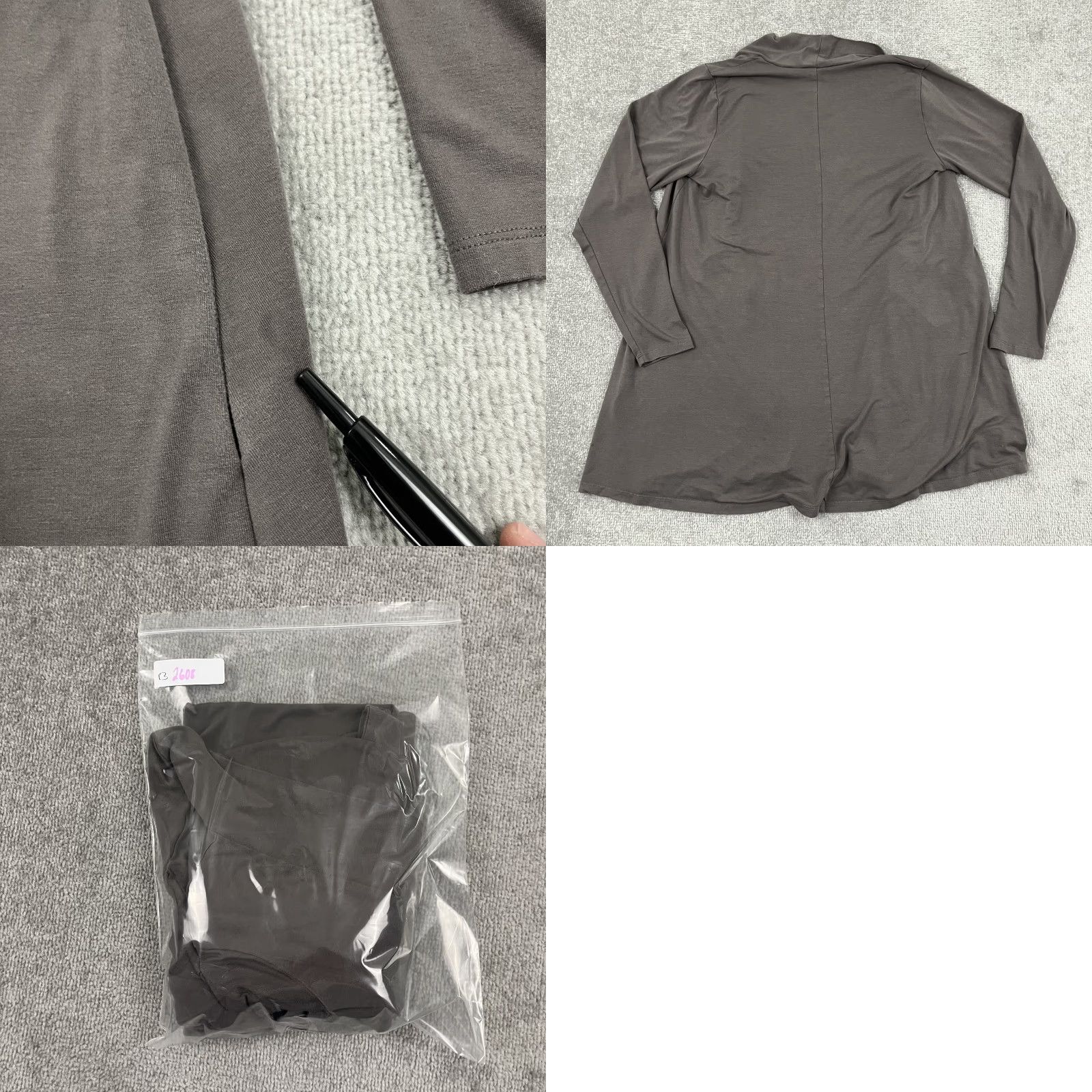 Eileen Fisher Eileen Fisher Cardigan Open Front Womens Medium Brown Pockets Stretch Drape Dust Size M / US 6-8 / IT 42-44 - 8 Thumbnail