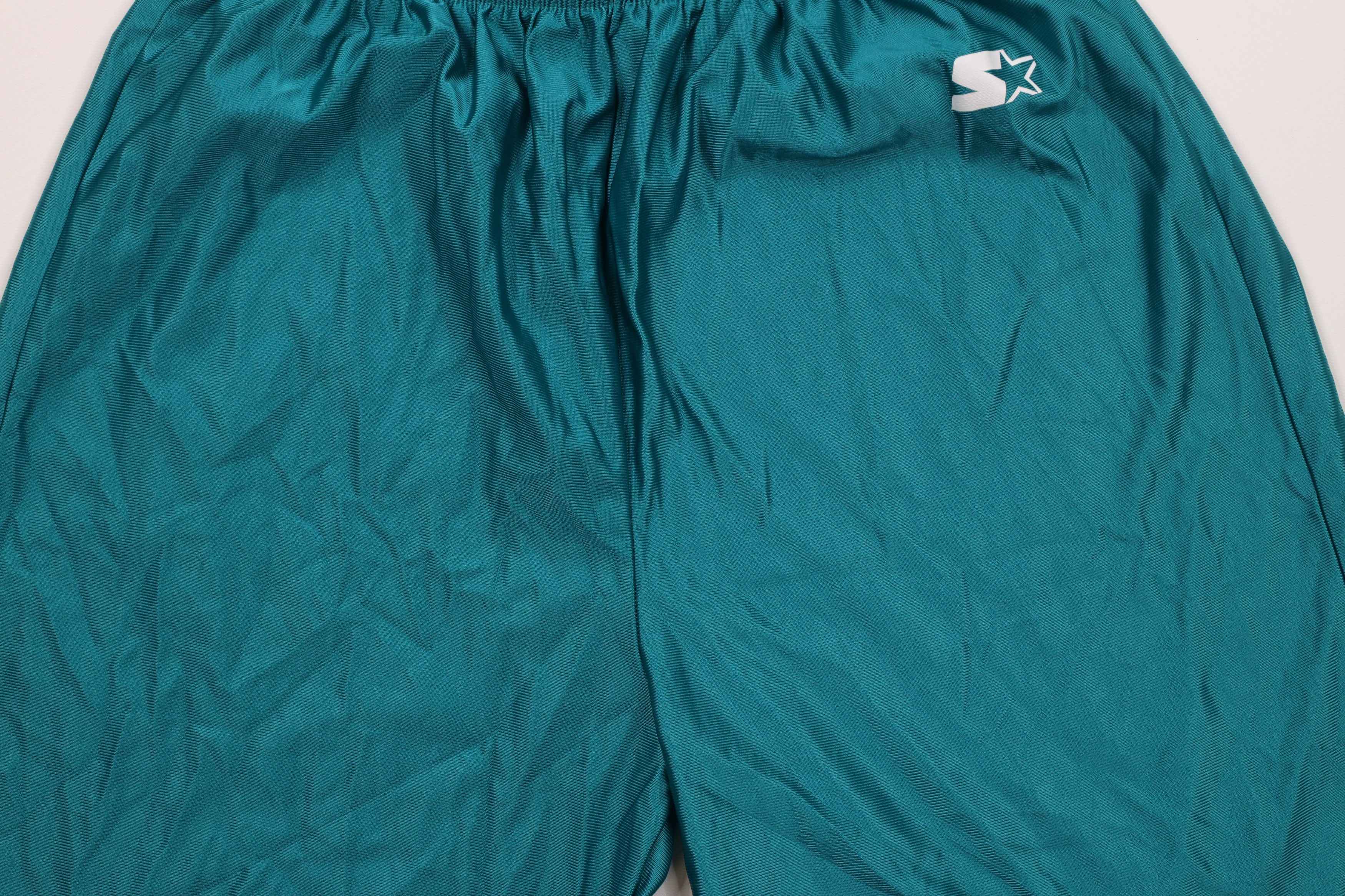 Starter × Vintage Vintage 90s Starter Nylon Gym Basketball Shorts Teal USA Size US 34 / EU 50 - 3 Thumbnail