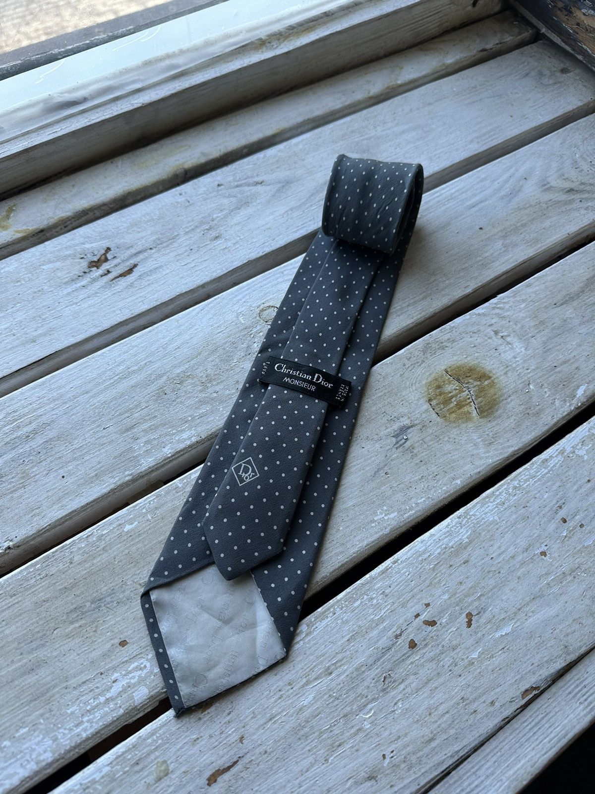 Christian Dior Monsieur ARCHIVE🚨 CHRISTIAN DIOR Tie monogram GRAY rare monsieur Size ONE SIZE - 1 Thumbnail