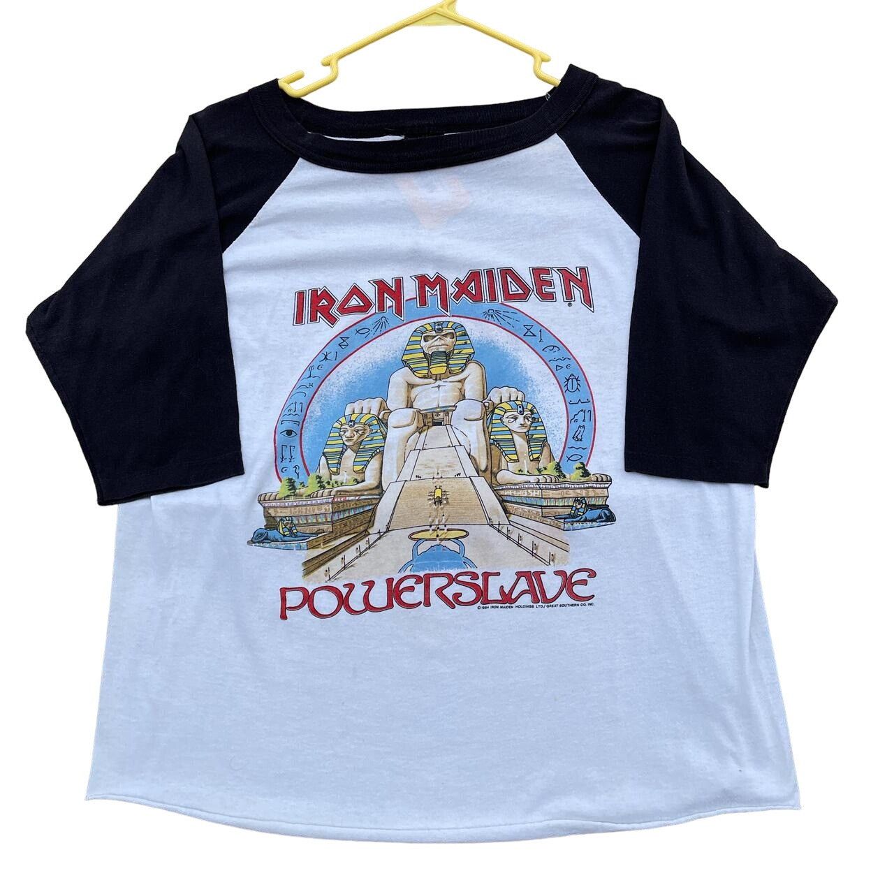 Vintage Vintage 1984 Iron Maiden powerslave raglan baseball tee Size US XL / EU 56 / 4 - 1 Thumbnail