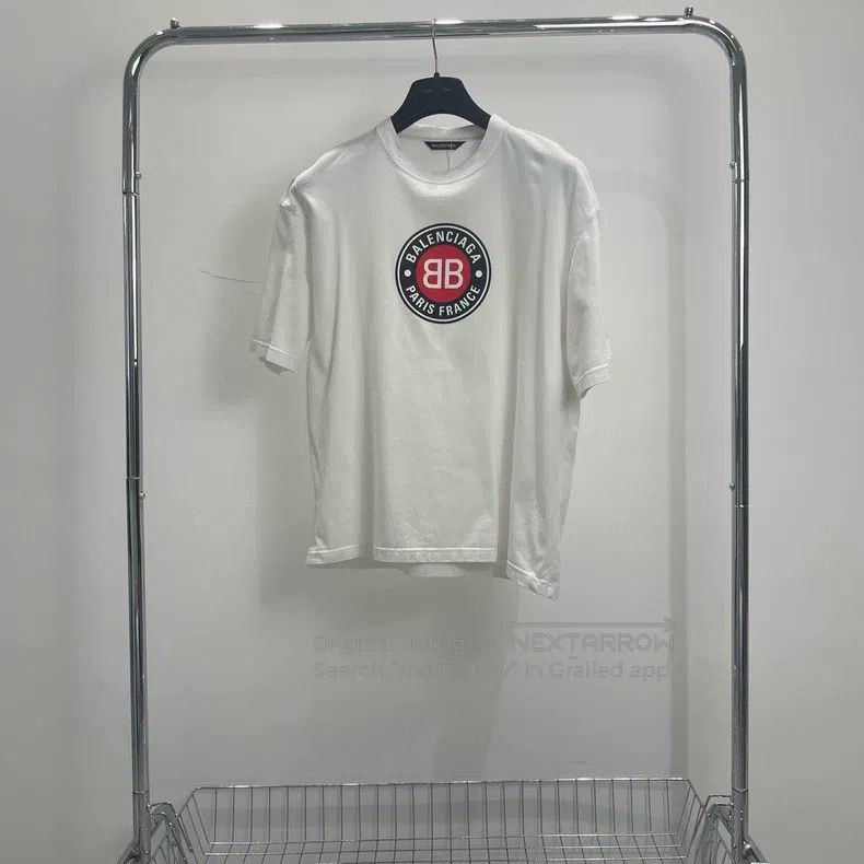 Balenciaga Balenciaga Chest Double B Logo Ring Short Sleeve T-Shirt Size US S / EU 44-46 / 1 - 1 Thumbnail