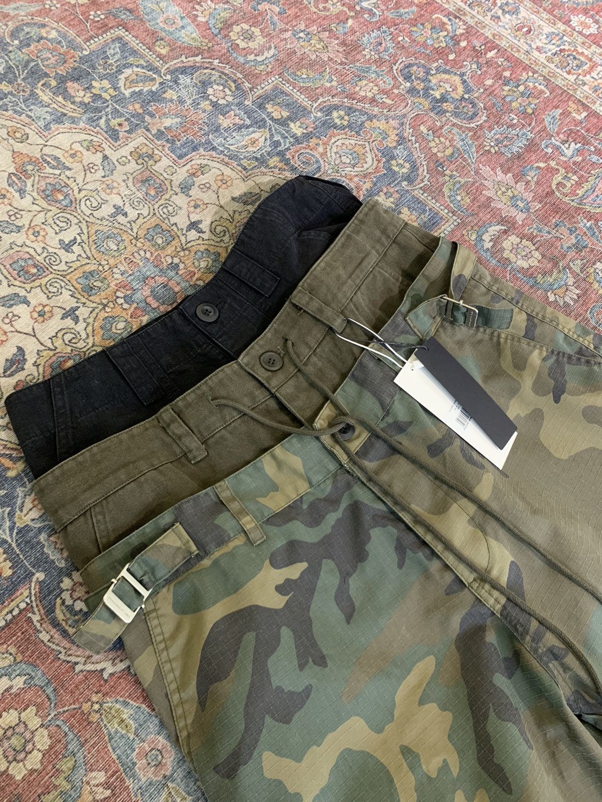 PROJECT GR 3 LAYERED CARGO PANTS - CAMO - Bottoms