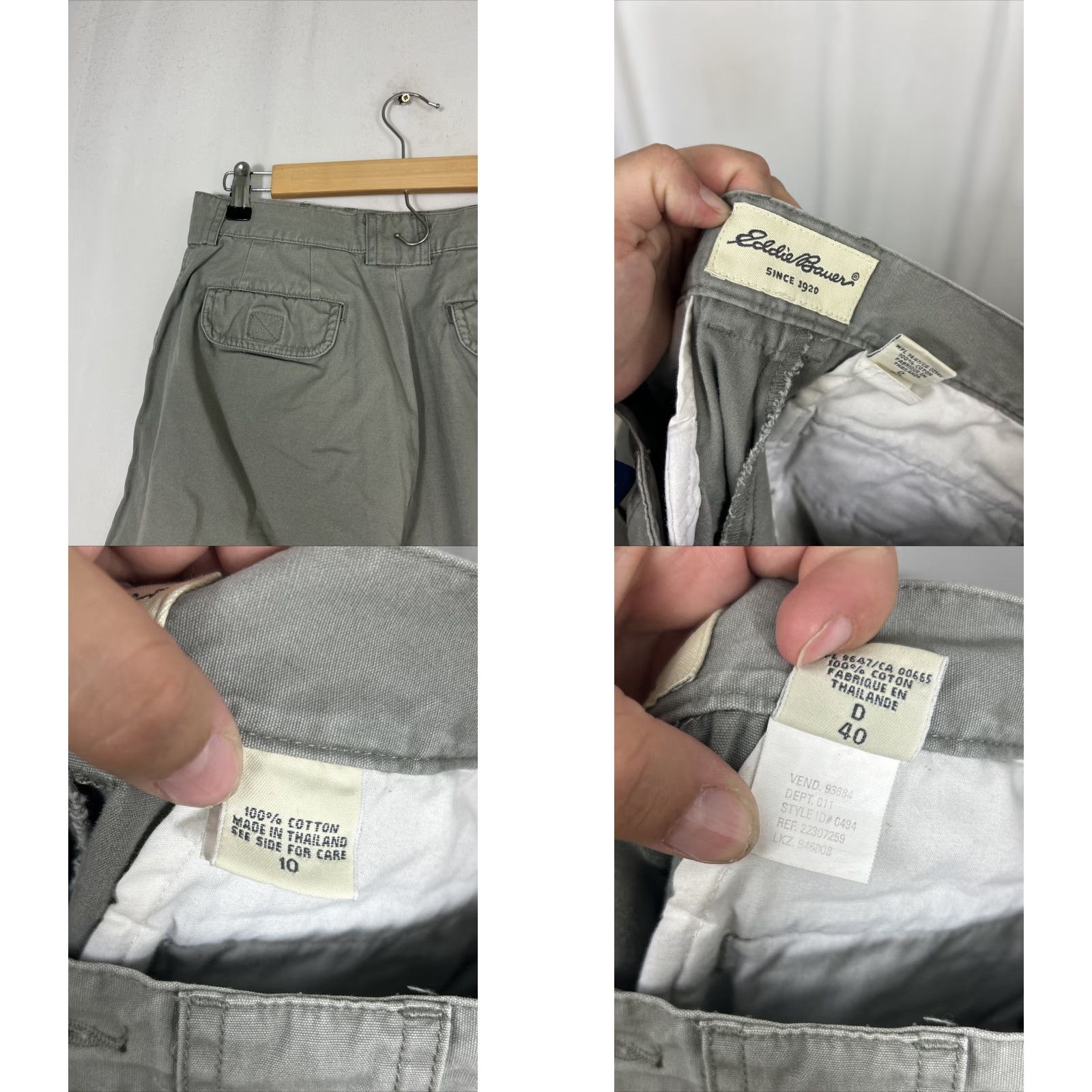 Eddie Bauer Eddie Bauer Womens Cargo Short Hiking Cotton Army Green 29x7 Size 10 Regular Womens Size 32" / US 10 / IT 46 - 9 Thumbnail