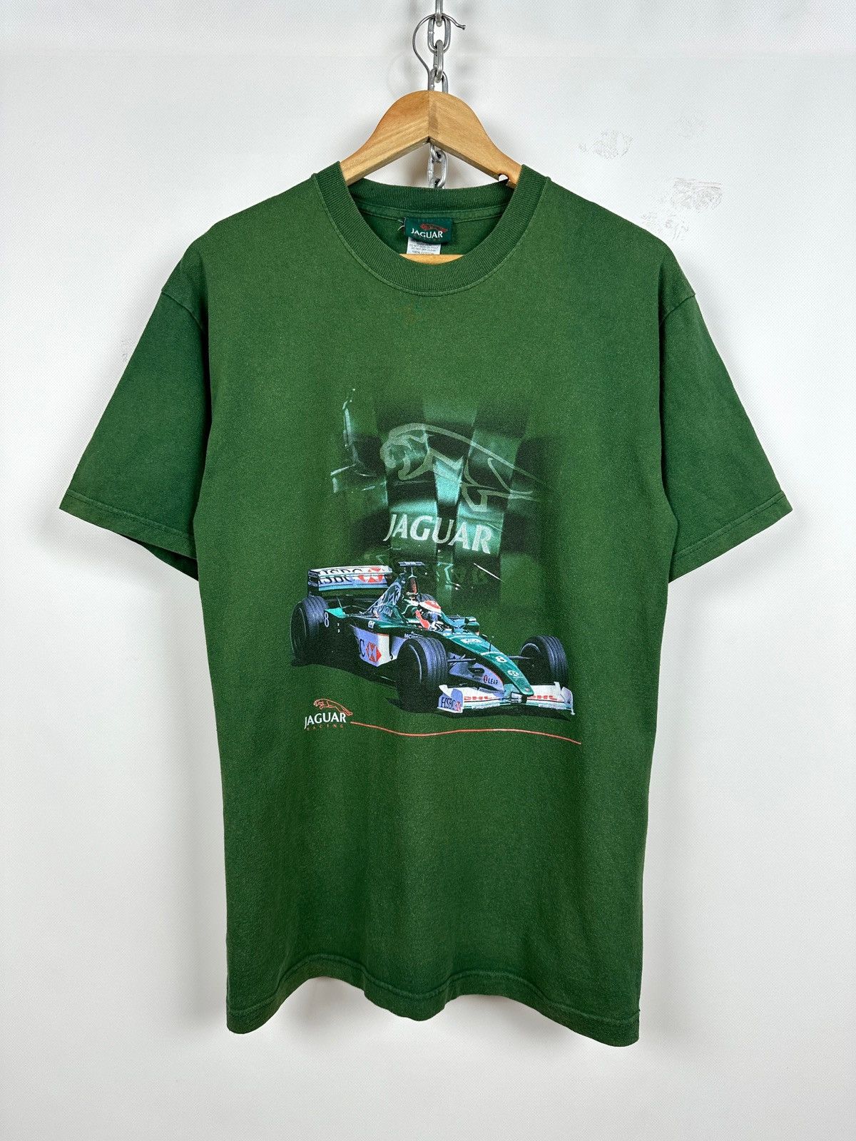 Formula 1 Vintage Jaguar Racing Formula 1 Faded Green T-Shirt Size US M / EU 48-50 / 2 - 1 Thumbnail
