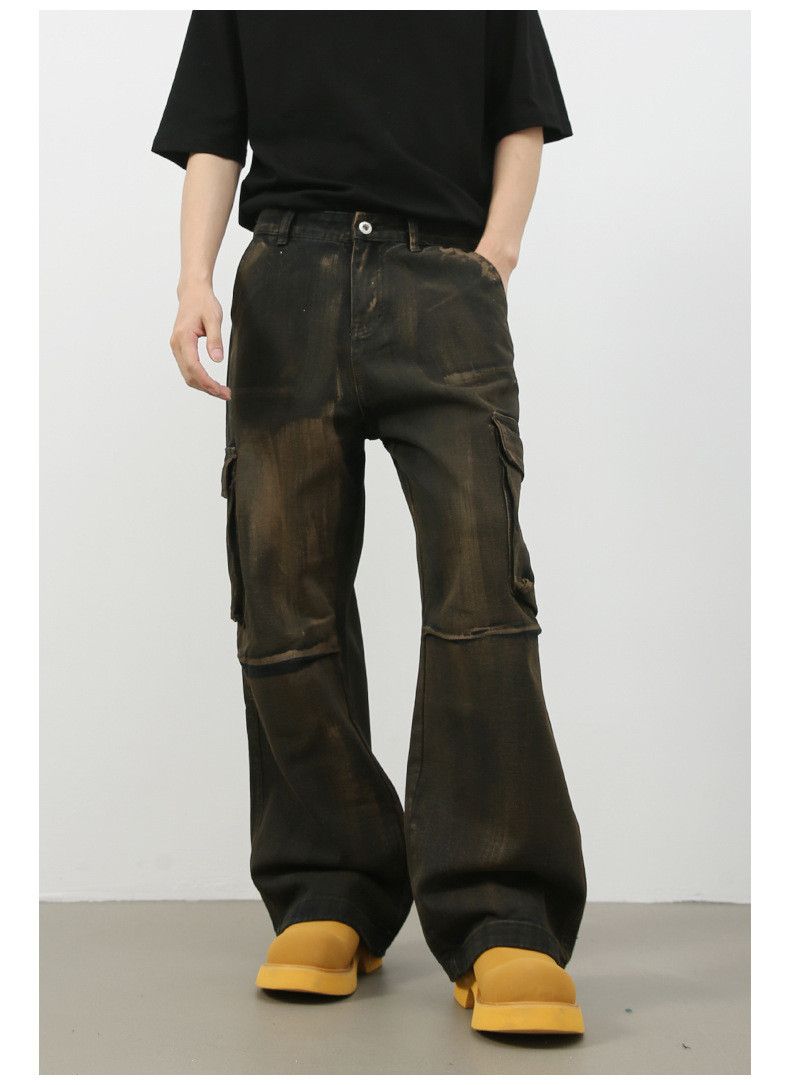 Japanese Brand × Jean American retro multi-pocket cargo jeans loose straight Size US 32 / EU 48 - 2 Thumbnail