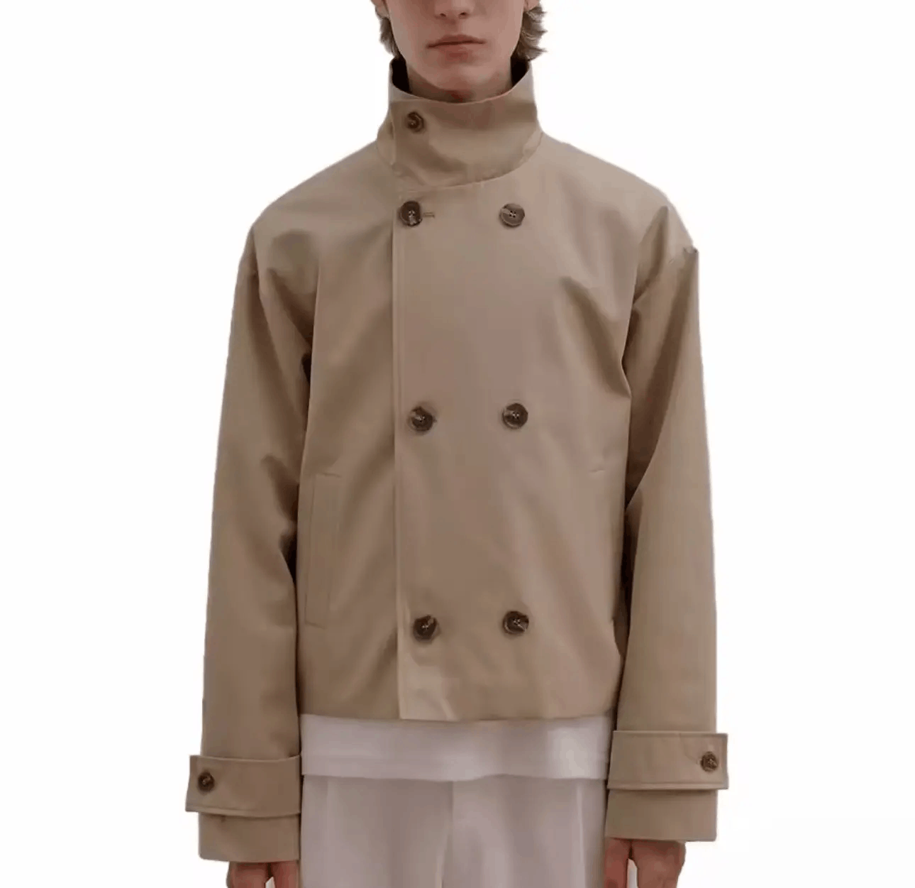 Other Casual Streetwear Khaki Elegant Trench Coat Designer y2k Size US M / EU 48-50 / 2 - 2 Thumbnail