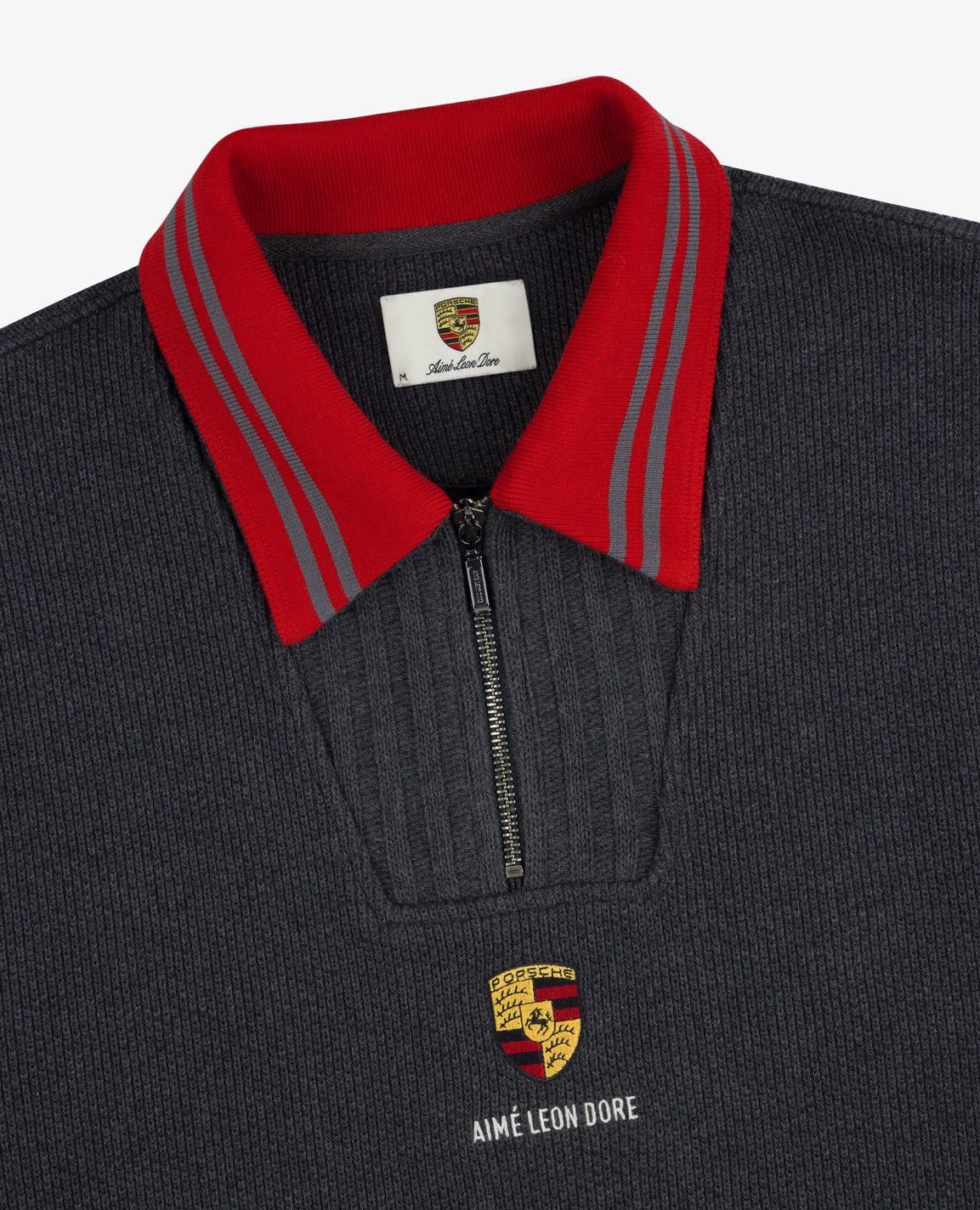 Aime Leon Dore × Porsche Design Aime Leon Dore Porsche Jacquard Collar Quarter Zip Pullover Size US XXL / EU 58 / 5 - 3 Thumbnail
