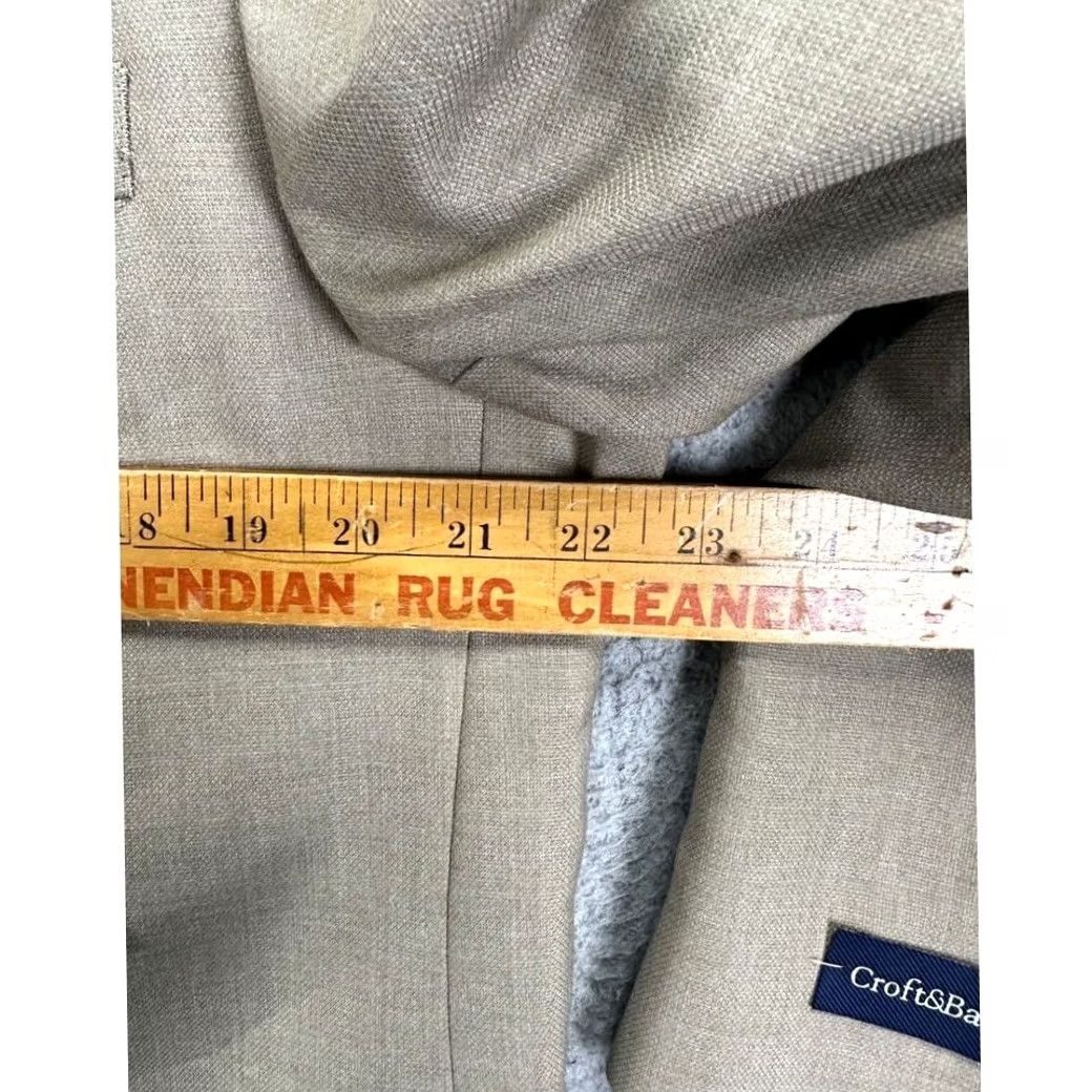 Croft & Barrow VINTAGE? No. Croft Barrow Blazer Mens 42L Tan 2 Button Tuxedo Jacket Classic Long Notch Lapel Business Formal Wedding Garment Shirt? Size 42R - 7 Thumbnail