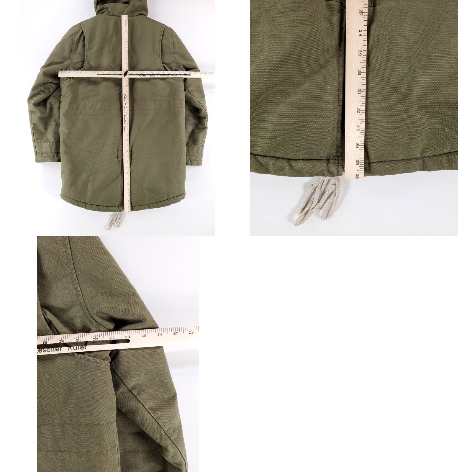 Lands' End Lands' End Fishtail Parka Canvas Sherpa Lined Hooded Olive Green Jacket Mens M Size US M / EU 48-50 / 2 - 8 Thumbnail