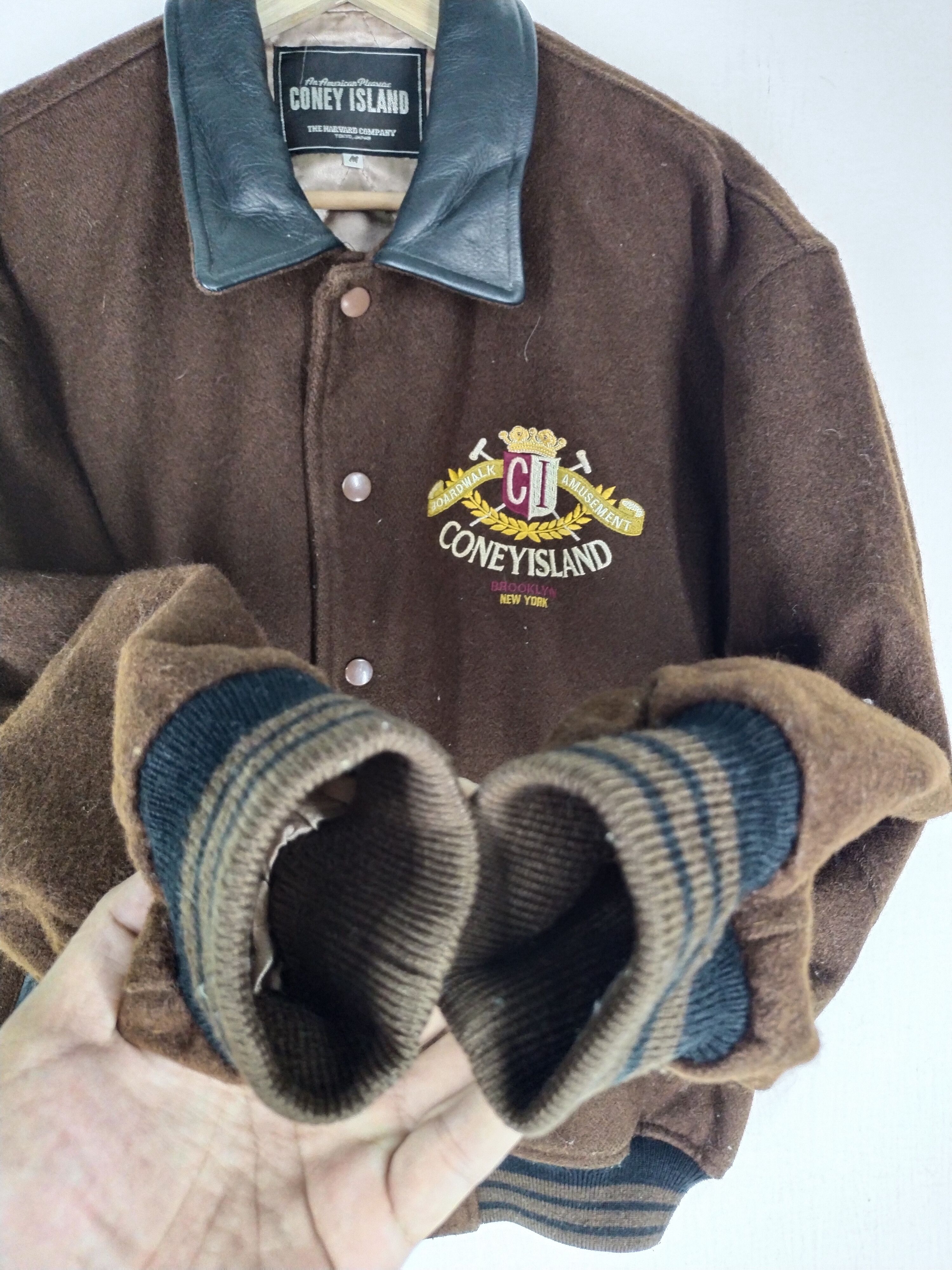 Japanese Brand Vtg Coney Island The Harvard Company Wool Varsity Jacket Size US M / EU 48-50 / 2 - 3 Thumbnail