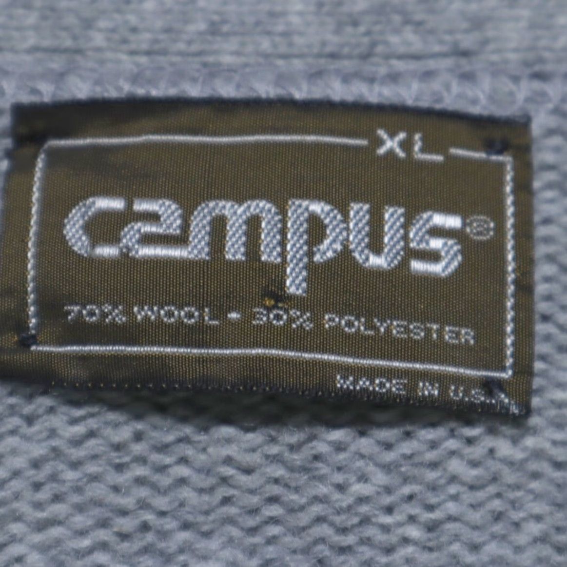 Vintage VTG Campus 1960s Cardigan Gray Wool V-Neck Sweatshirt Men L Shirt Size US L / EU 52-54 / 3 - 5 Thumbnail
