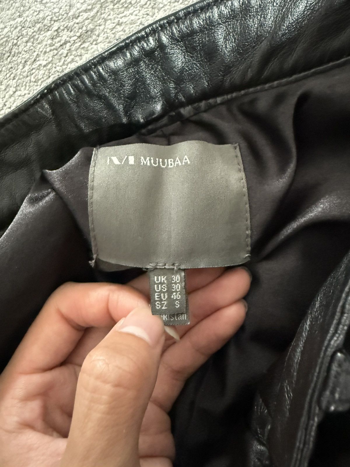 Muubaa Muubaa Straight Leg Utility Cargo Leather Trousers Size30 Size US 30 / EU 46 - 6 Thumbnail