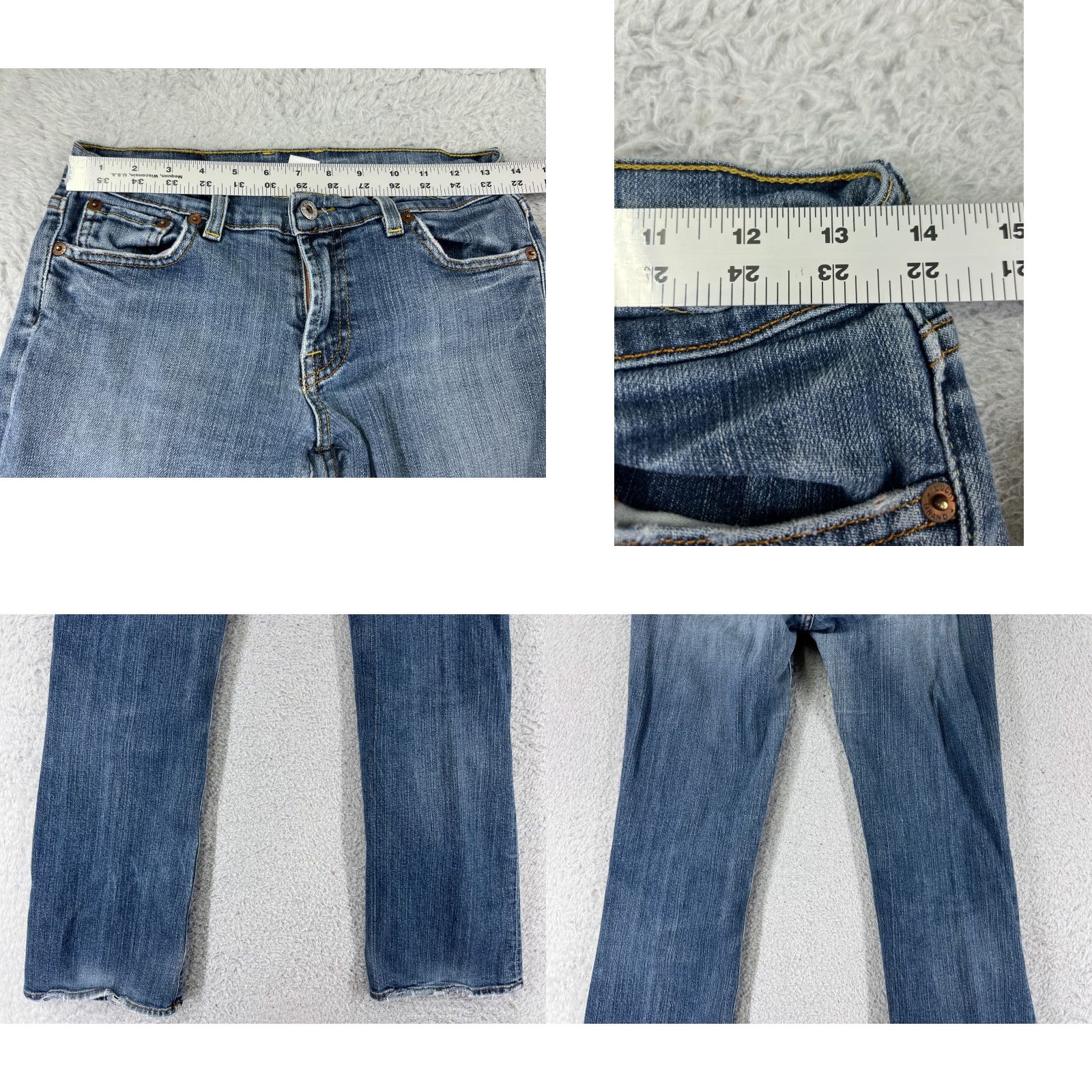 Lucky Brand VINTAGE Lucky Brand Jeans Women 4 Blue Denim Boot Cut Sundown Cotton Blend Size 27" / US 4 / IT 40 - 9 Thumbnail