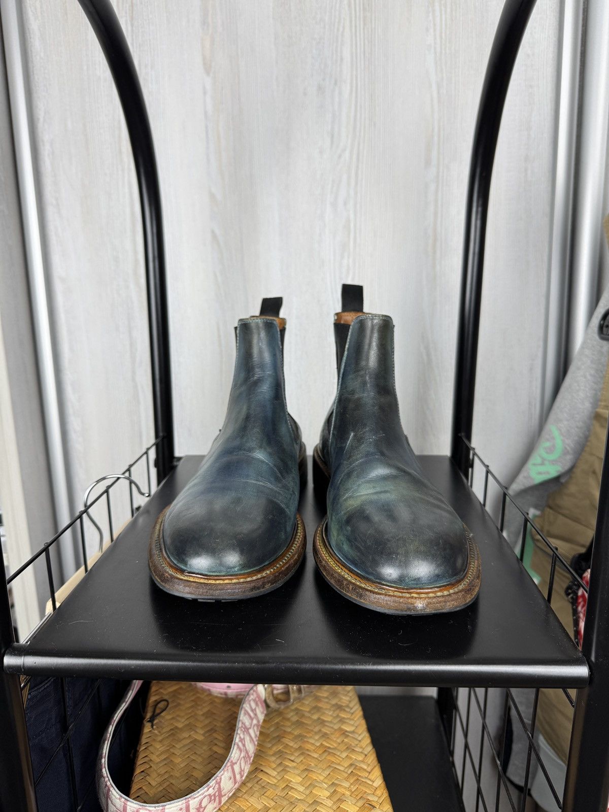 Handmade Italian bespoke Handmade Calfskin Vibram sole Chelsea boots Size US 7.5 / EU 40-41 - 5 Thumbnail