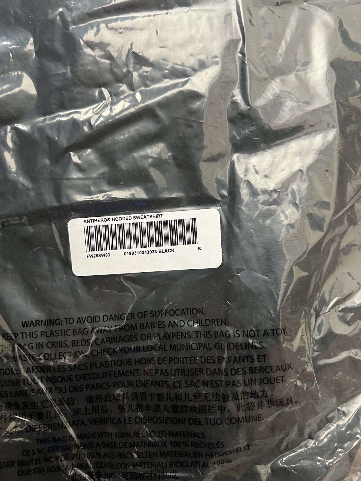 Antihero × Supreme Supreme FW25 ANTIHERO Hooded Sweatshirt Black Size Small New Size US S / EU 44-46 / 1 - 3 Thumbnail