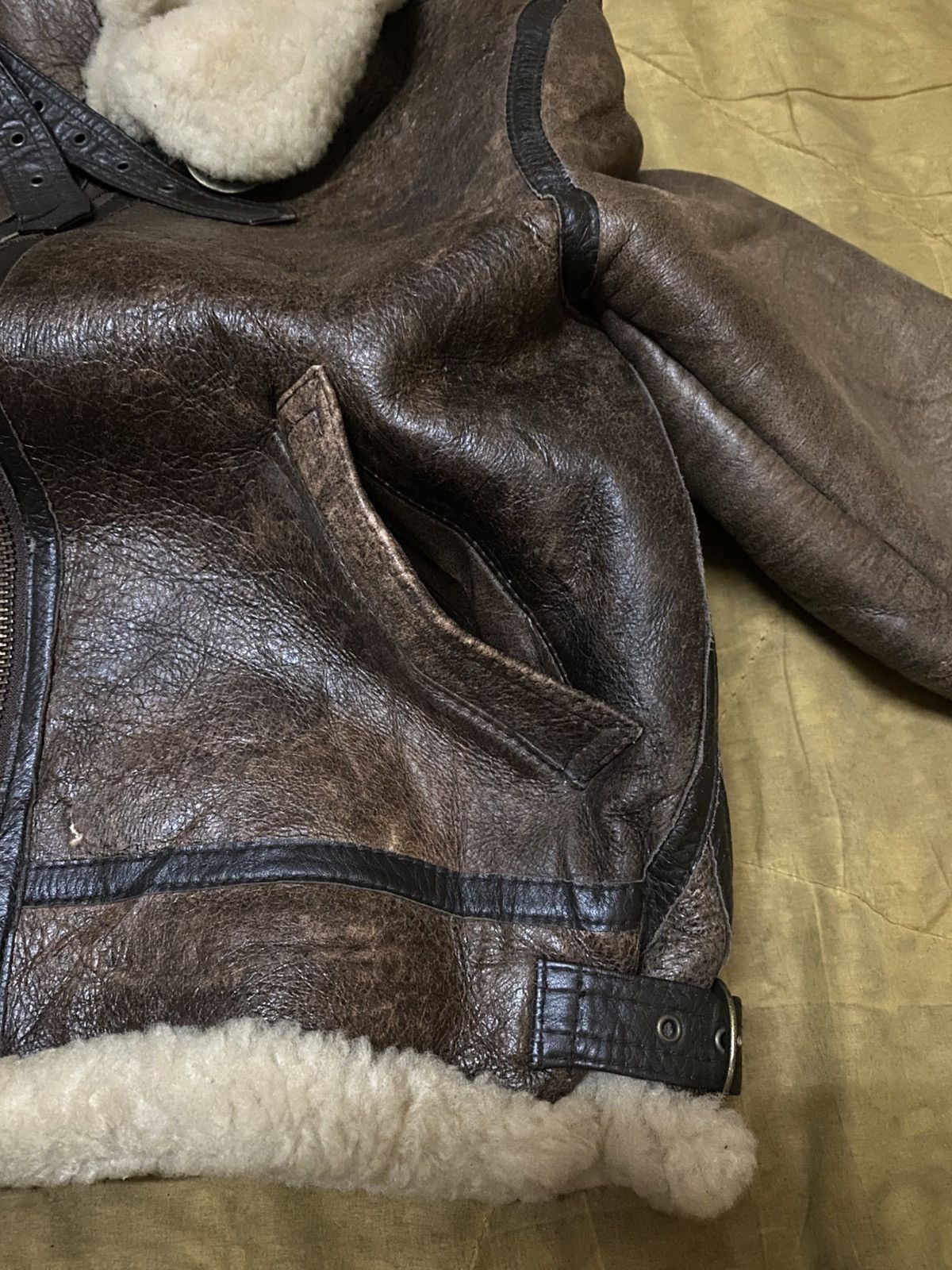 Vintage Vintage B3 Topgun Style Shearling Leather Sheepskin Jacket Size US L / EU 52-54 / 3 - 8 Thumbnail
