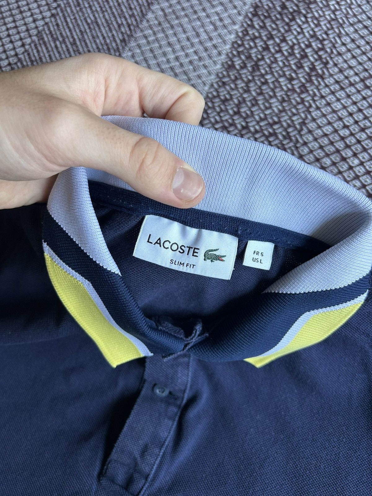 Lacoste × Vintage Lacoste Slim Fit Polo Shirt Men Solid Style Size Large Size US L / EU 52-54 / 3 - 5 Thumbnail