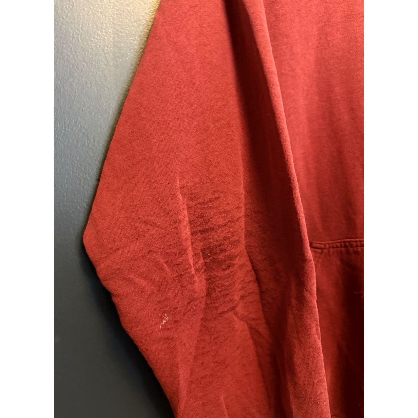 Nike VINTAGE Nike Hoodie Check Red Swoosh Center Distressed XL Men Regular Pullover Size US XL / EU 56 / 4 - 4 Thumbnail