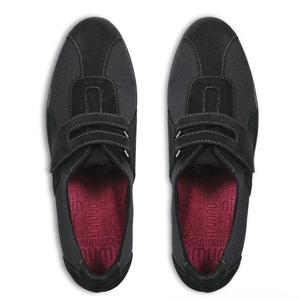 MONROW Munro Joliet black fabric/suede strap sneakers. Shock absor Size US 9 / IT 39 - 4 Thumbnail