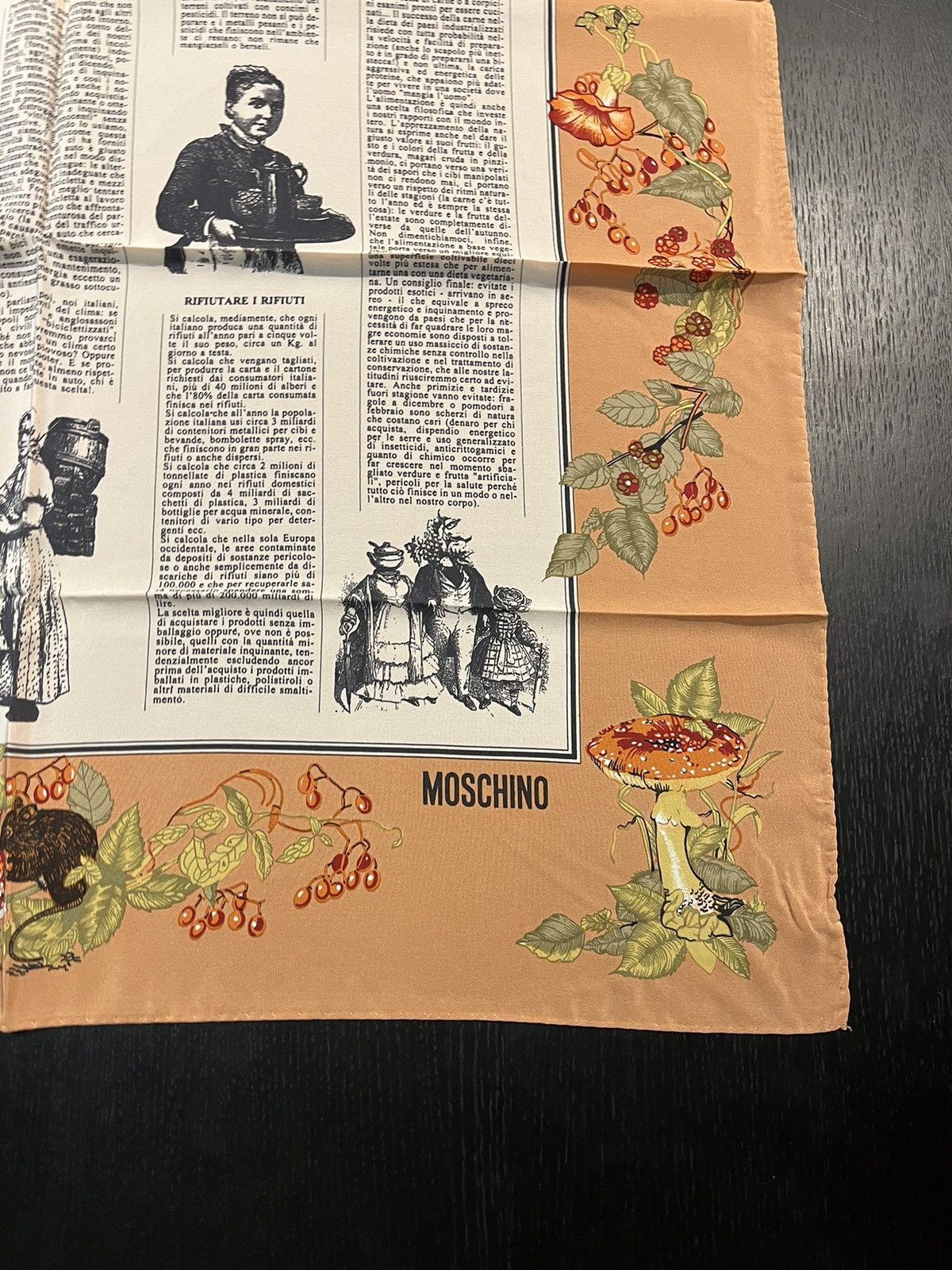 Moschino Moschino Vintage Italian Silk Scarf Size ONE SIZE - 2 Thumbnail