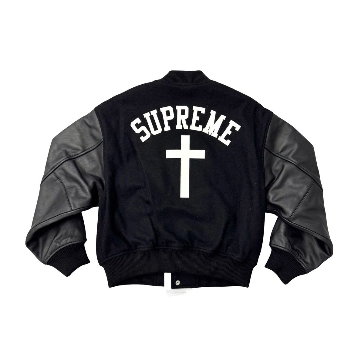 Supreme Supreme Cross Varsity Jacket Black Size US S / EU 44-46 / 1 - 1 Thumbnail