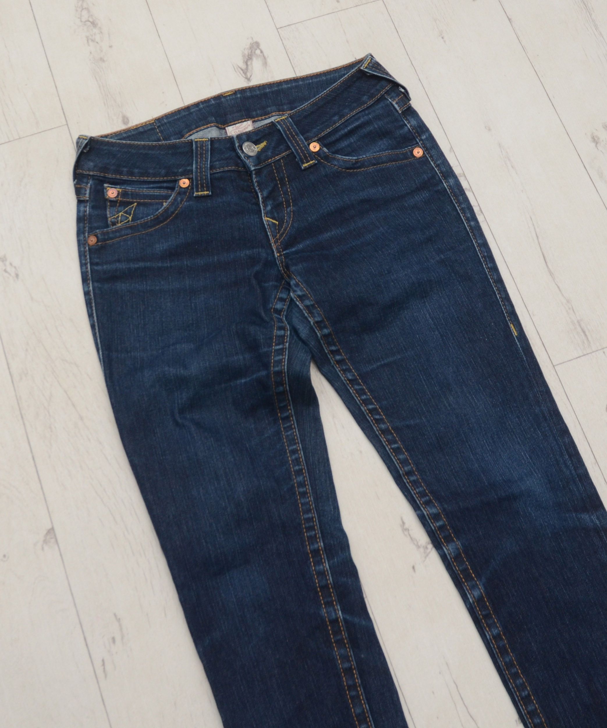 True Religion × Vintage Y2k Low Rise Crazy Skinny True Religion Golden Edition USA Size 28" / US 6 / IT 42 - 3 Thumbnail