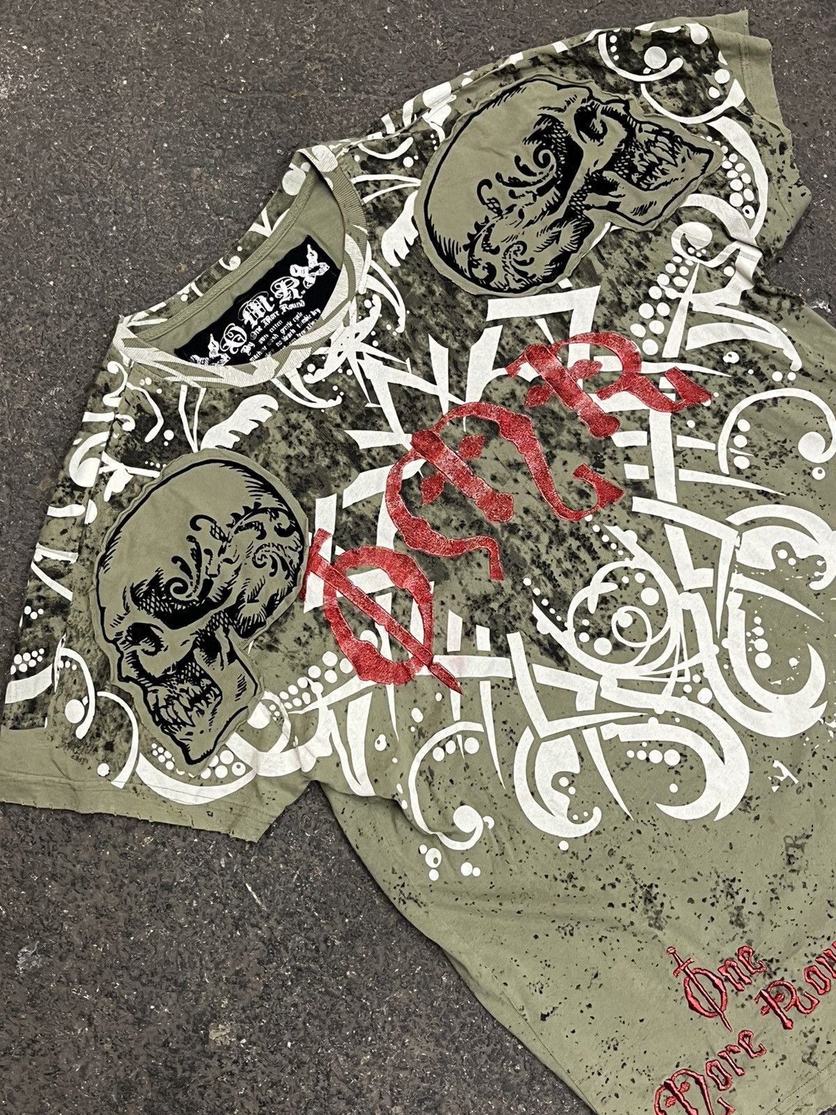 Affliction × Vintage Affliction style crazy rare y2k grunge tee shirt opium Hype Size US XXL / EU 58 / 5 - 2 Thumbnail