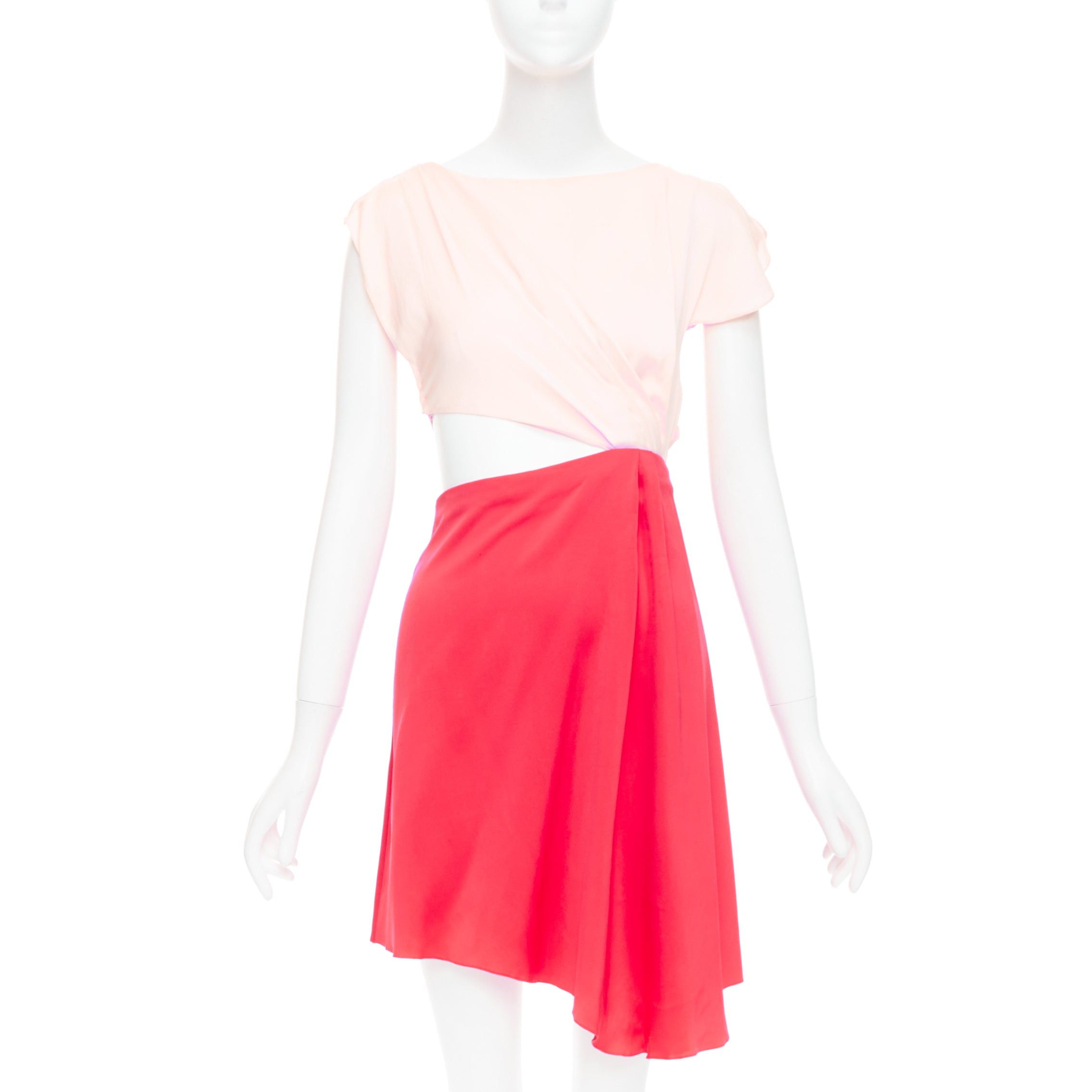 Other VIONNET pink red silk blend bias cut draped asymmetric cut out dress IT38 XS Size M / US 6-8 / IT 42-44 - 1 Thumbnail