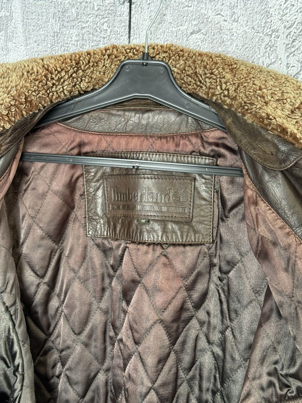 Timberland Vintage Timberland Leather Jacket Brown Shearling Collar Size US M / EU 48-50 / 2 - 25 Thumbnail