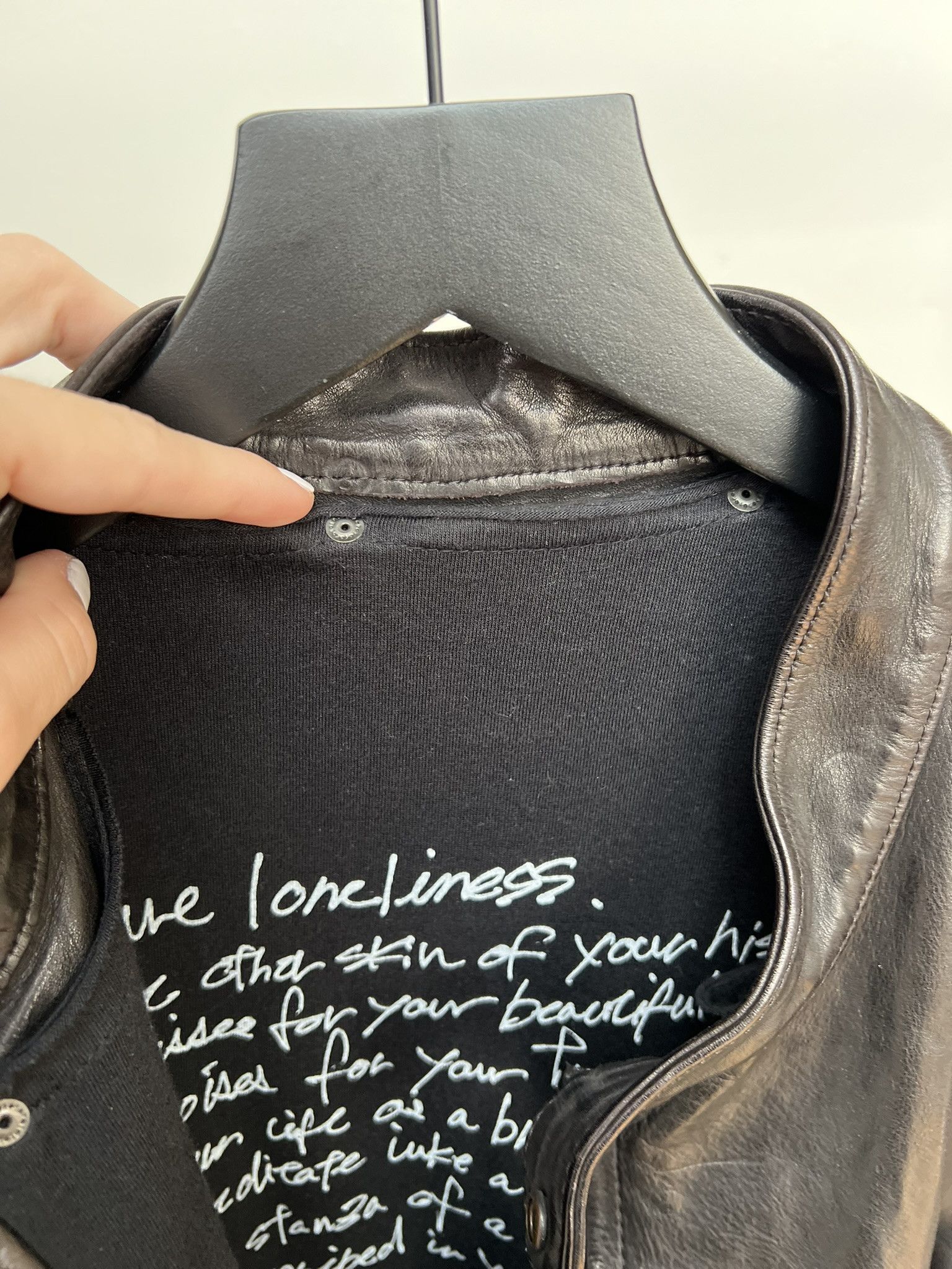 Isamu Katayama Backlash Isamu Katayama Backlash Leather Jacket with Poem Size US XXL / EU 58 / 5 - 2 Thumbnail