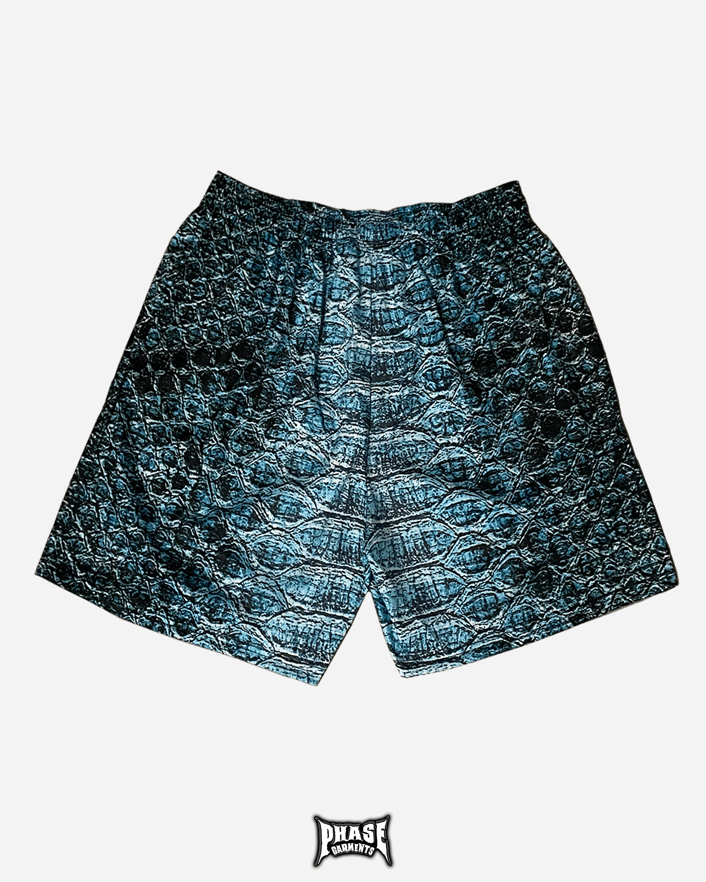 PHASE Garments Blue Snakeskin Shorts Size Medium Size US 30 / EU 46 - 2 Thumbnail