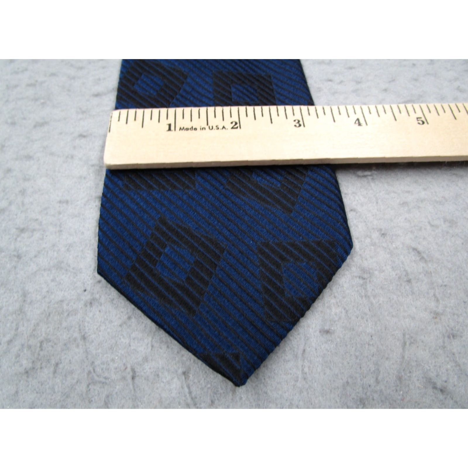 Versace Gianni Versace Neck Tie Mens Blue Silk Geometric Designer Retro Made in Spain One Size Size ONE SIZE - 5 Thumbnail
