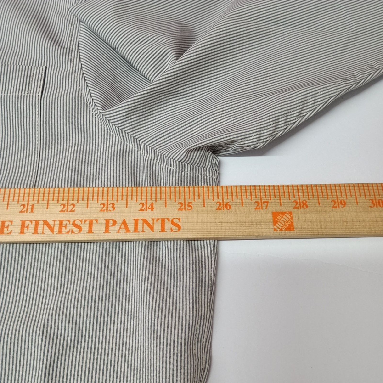 Chaps Chaps Woven Shirt Mens XL Steel Gray Striped Stretch Classic Size US XL / EU 56 / 4 - 6 Thumbnail