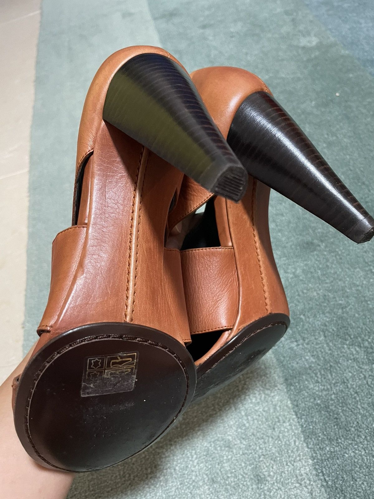 Vanessa Bruno vanessa bruno leather heeled sandals Size US 8 / IT 38 - 4 Thumbnail