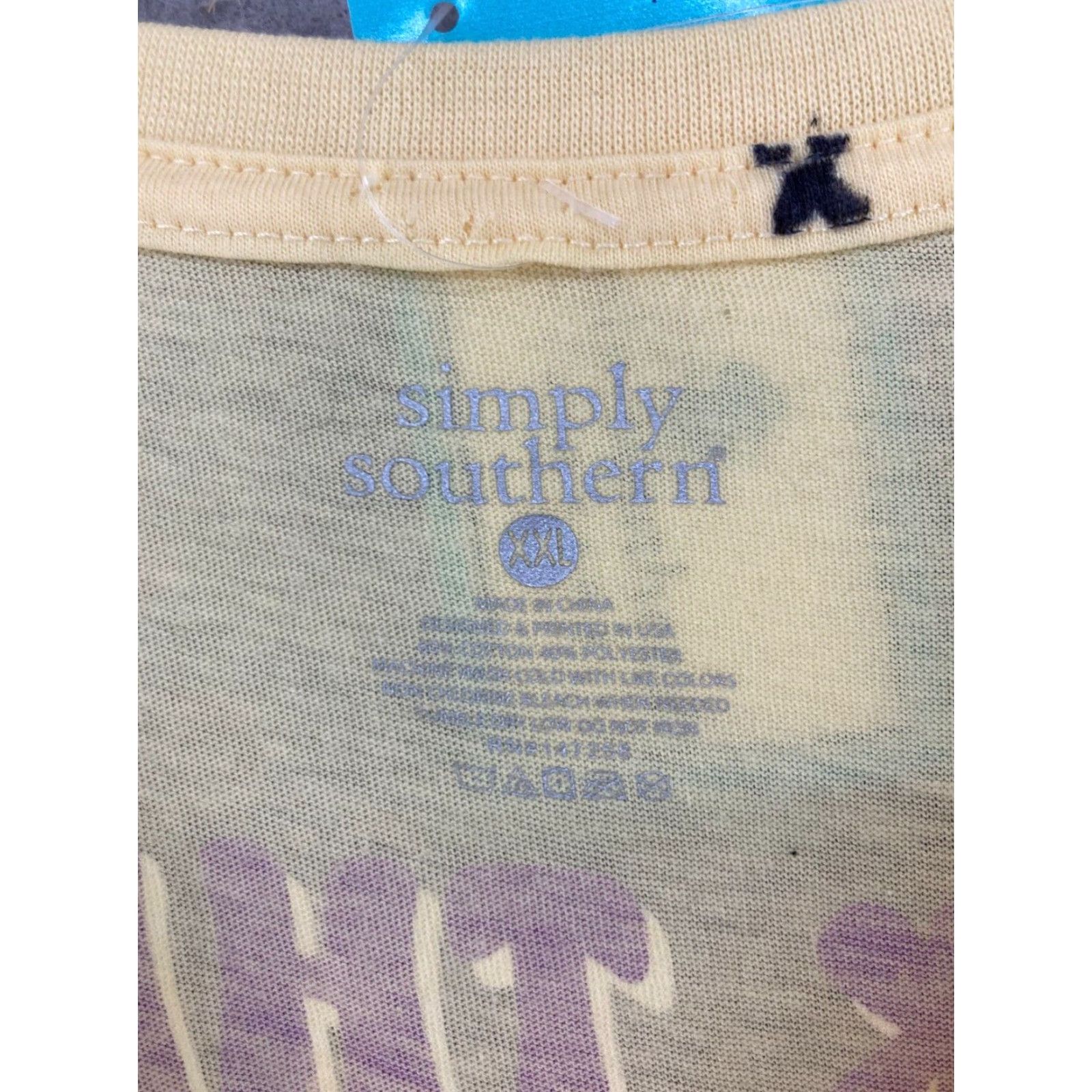 VIBE Simply Southern Womens TShirt 2XL Yellow Summer Vibes Thick Thighs Turles NWT Size XXL / US 16-18 / IT 52-54 - 7 Thumbnail