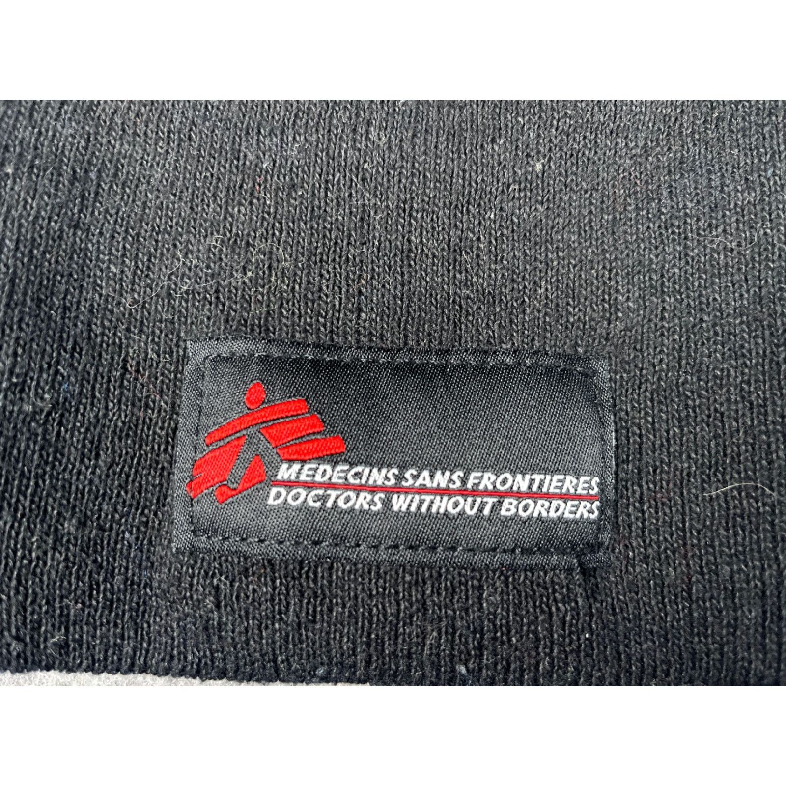 Vintage Doctors Without Borders Beanie Adult One Size Black Knit Acrylic Patch Hat Size ONE SIZE - 2 Thumbnail