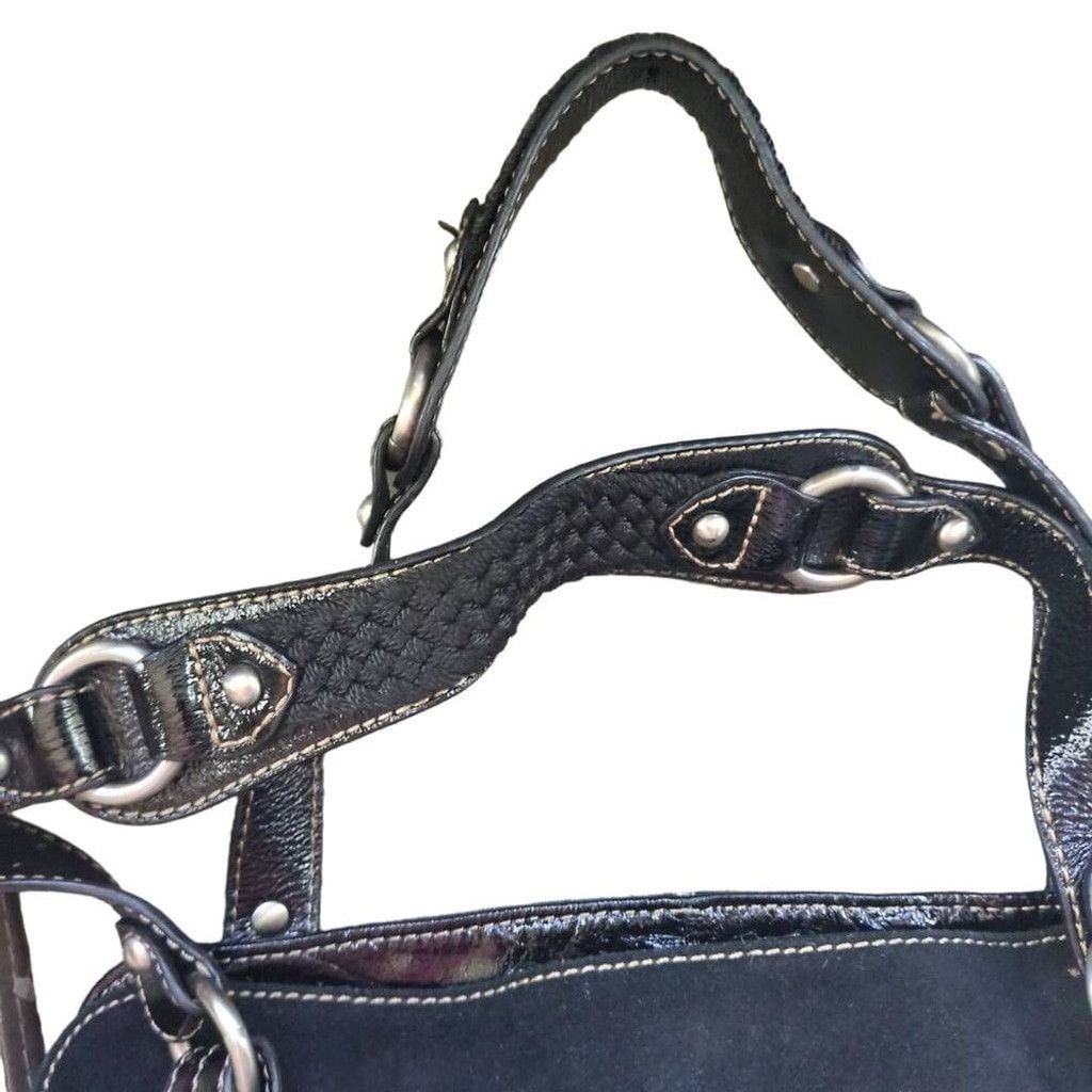 The Sak The Sak Suede Patent Leather Black Hobo Size ONE SIZE - 2 Thumbnail