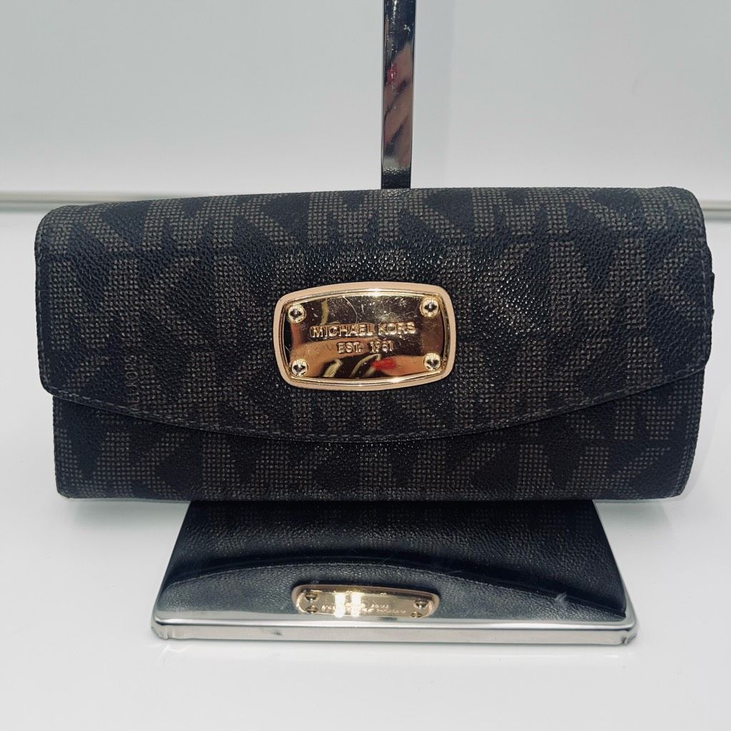 Michael Kors Michael Kors long Signature Snap Wallet Size ONE SIZE - 1 Thumbnail