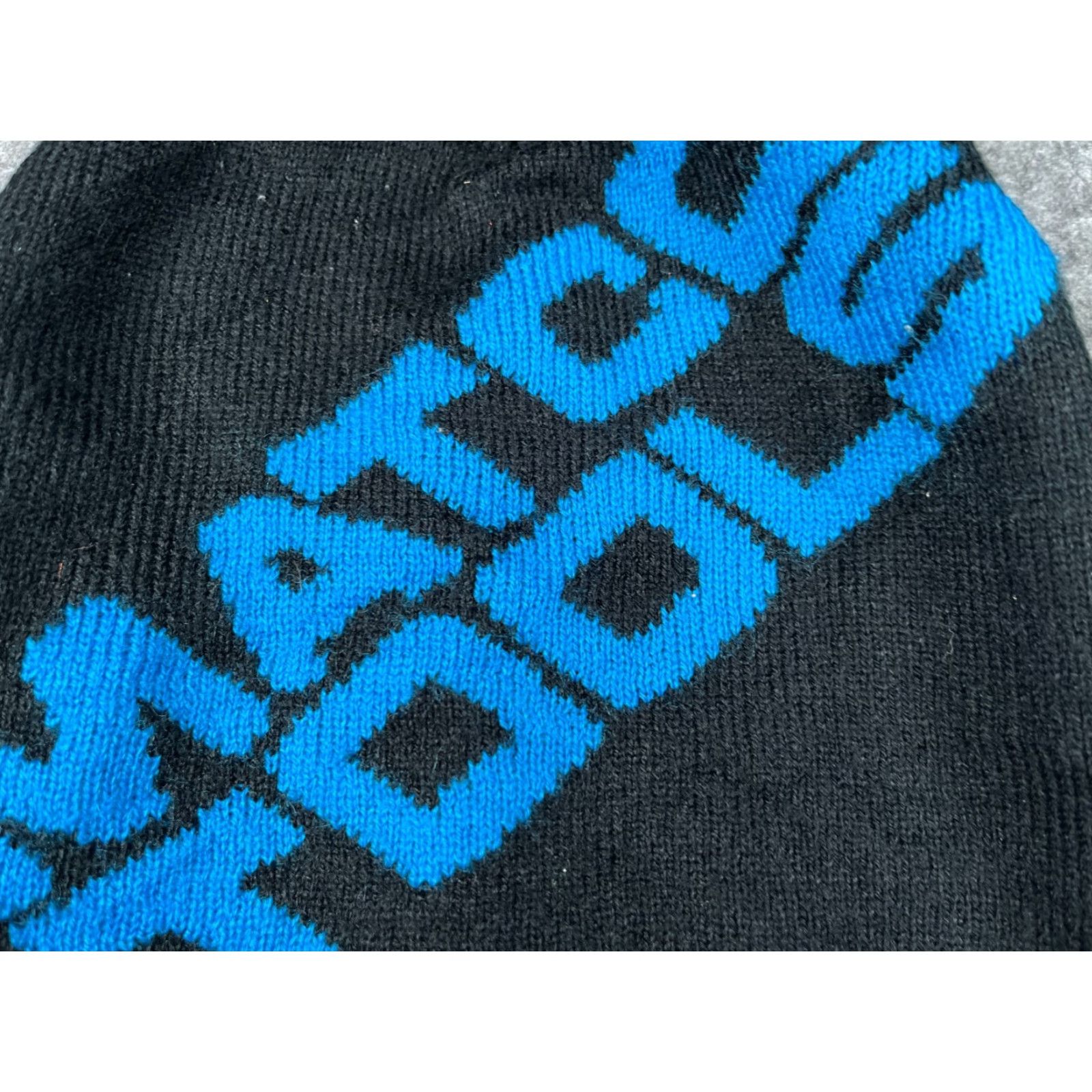 Vintage Matco Hat Adult One Size Black Blue Knit 100% Acrylic Mechanic Workwear Mens Size ONE SIZE - 2 Thumbnail