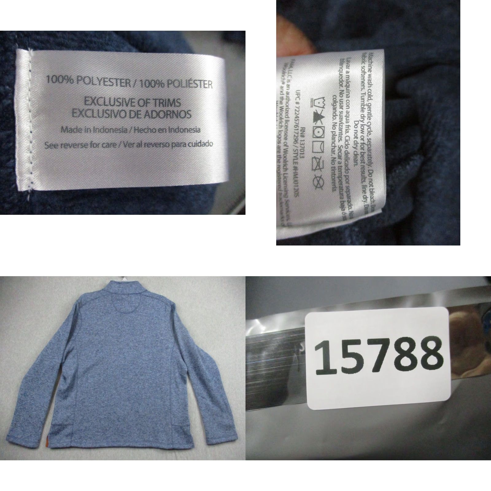 Vintage VINTAGE Woolrich Pullover XL Men's Heather Blue Fleece Lined NWT Size US XL / EU 56 / 4 - 8 Thumbnail